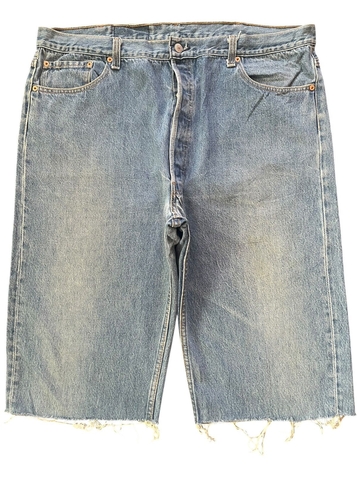 Levi's Vintage 90s Levis 501xx Frayed Baggy Jean Shorts Jorts Size US 40 / EU 56 - 1 Thumbnail