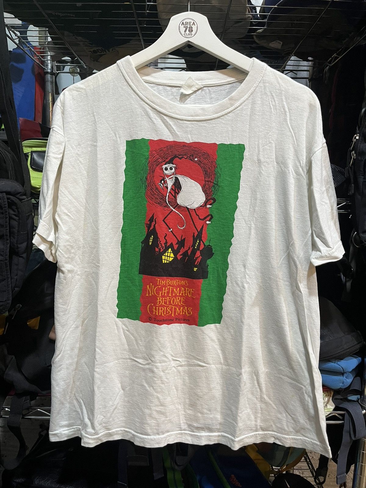 Vintage Nightmare Before Christmas Tim Burton’s Movie Tee 90s Size US M / EU 48-50 / 2 - 1 Thumbnail