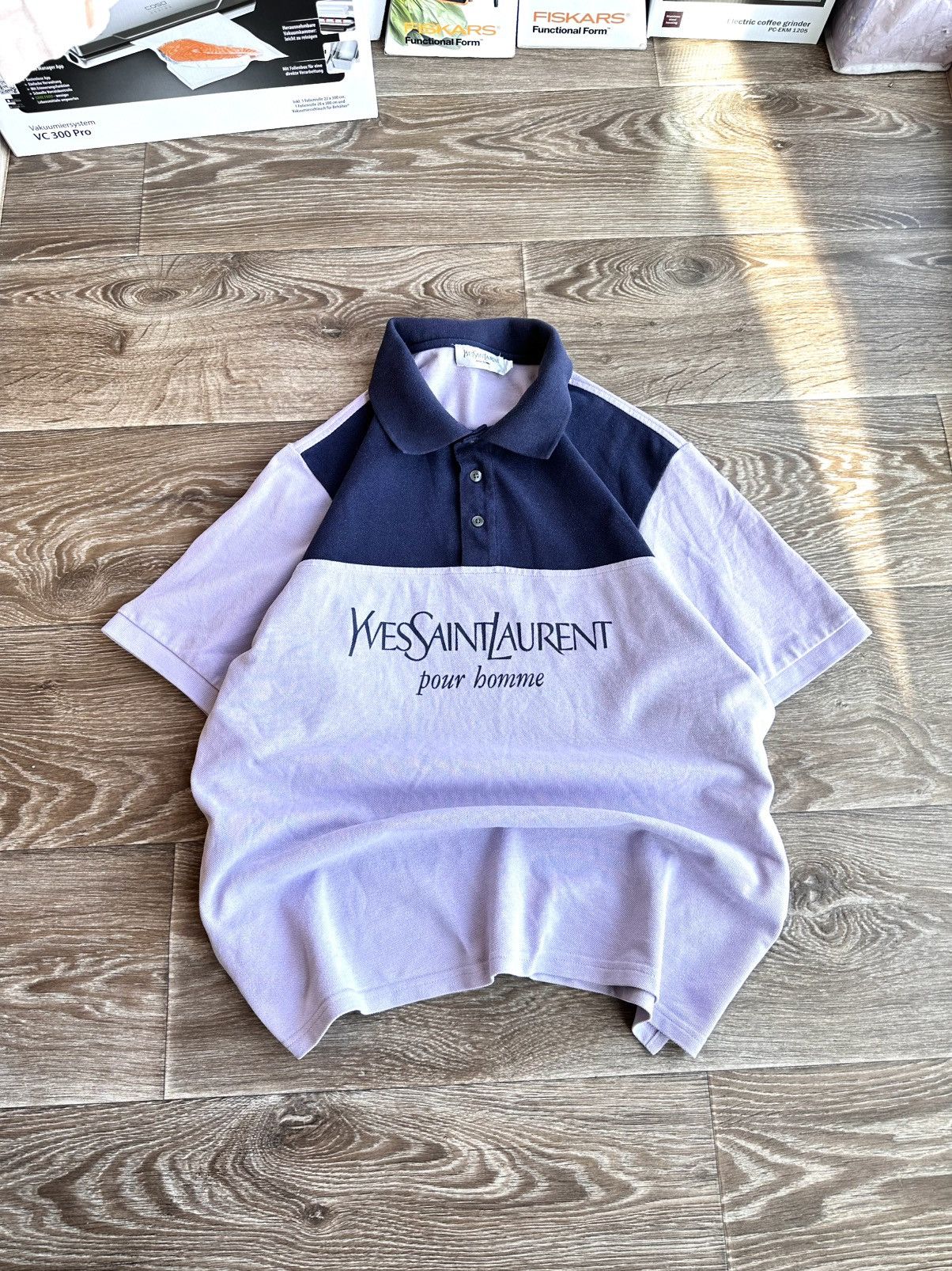 Yves Saint Laurent 🔥 Yves Saint Laurent YSL Big Logo Polo T Shirt Vintage Italy Size US L / EU 52-54 / 3 - 1 Thumbnail