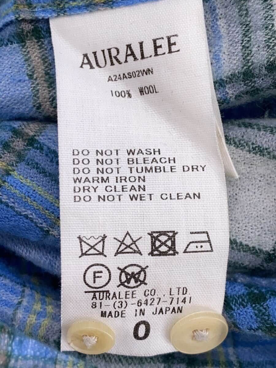 Auralee Blue Airy Wool Check Shirt Size US XXL / EU 58 / 5 - 6 Thumbnail