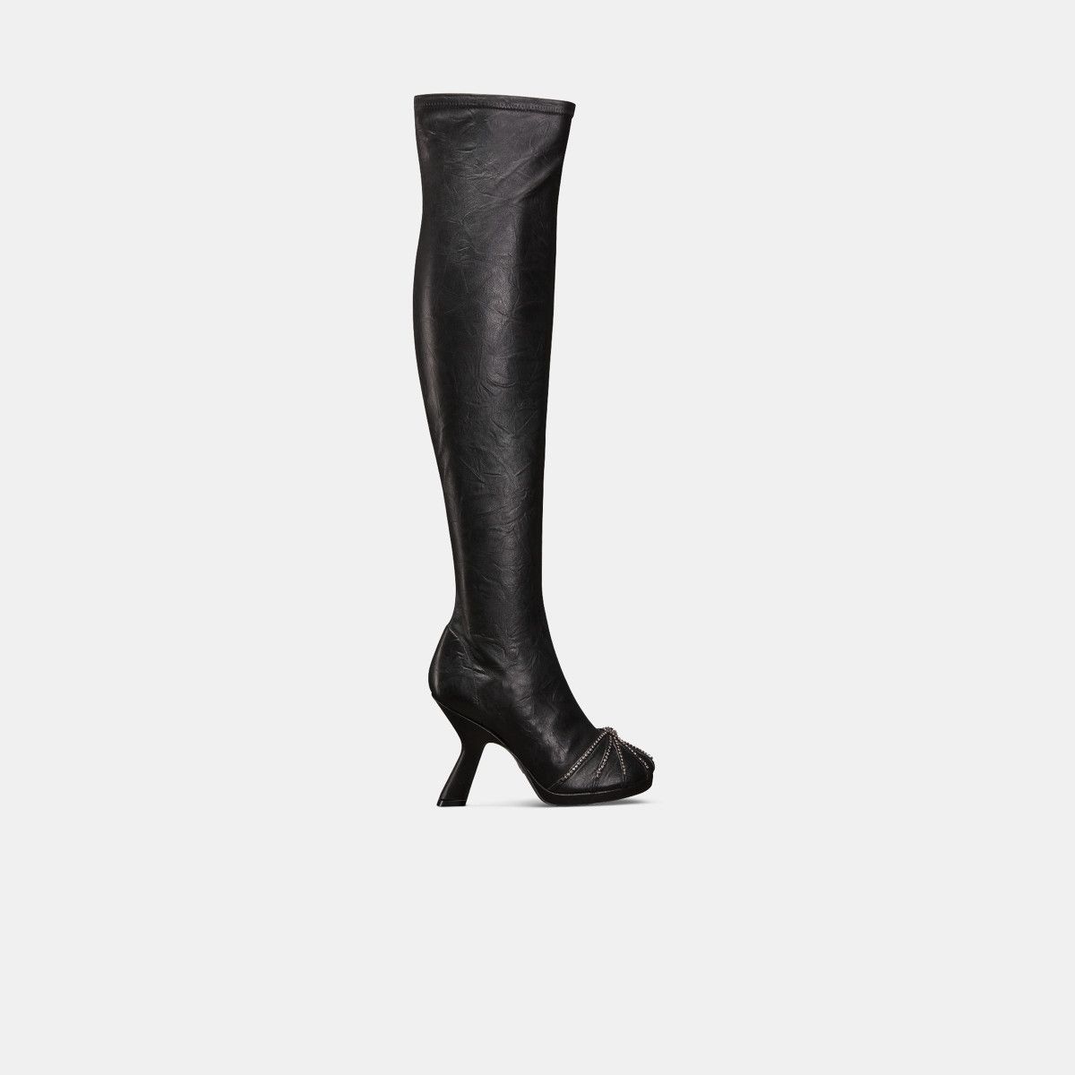 o1w1db10326 Origine Heeled Thigh Boot in Black