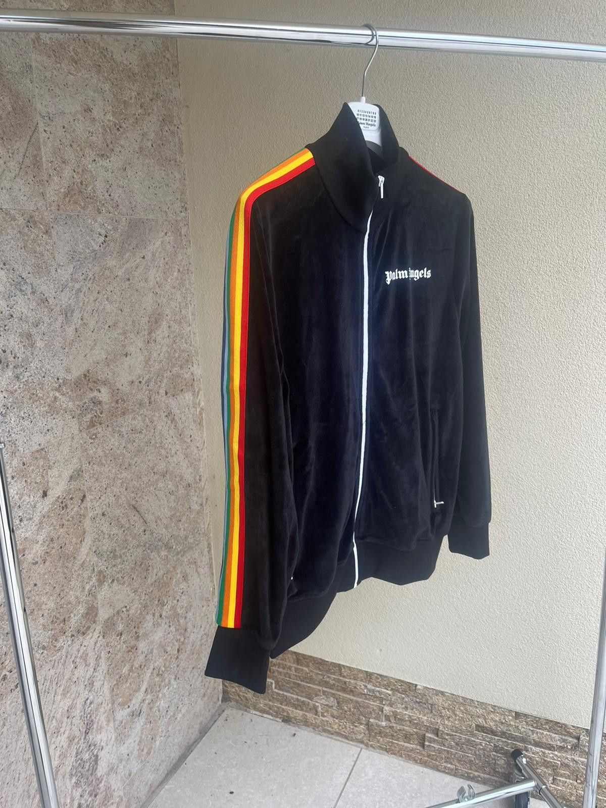 Palm Angels Chenille Track Jacket in Black Size US L / EU 52-54 / 3 - 5 Thumbnail