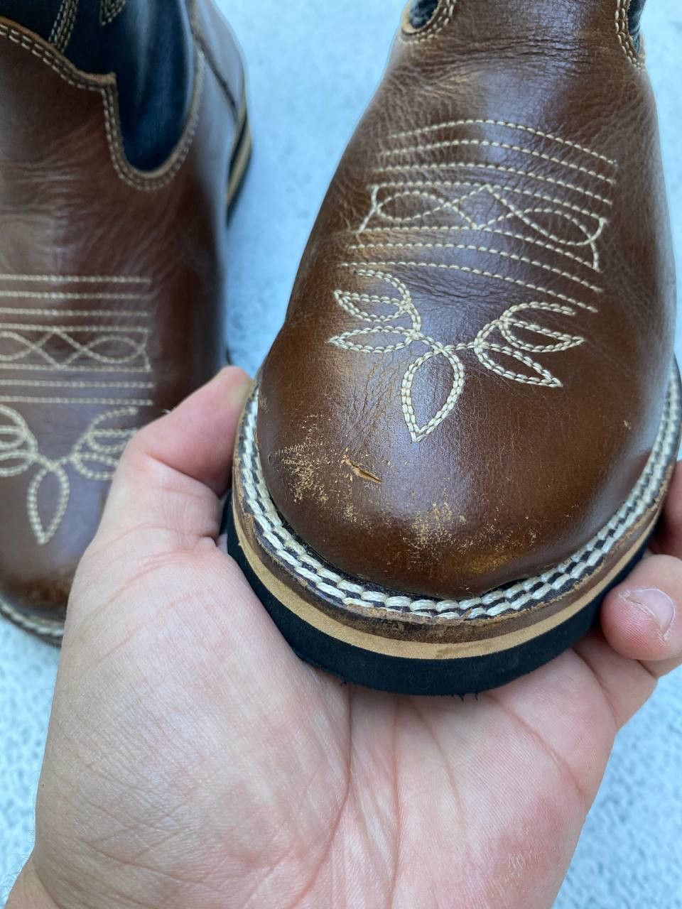 If Six Was Nine Vintage As 98 style Faded Cowboy Biker High Boots Size US 5 / IT 35 - 10 Thumbnail