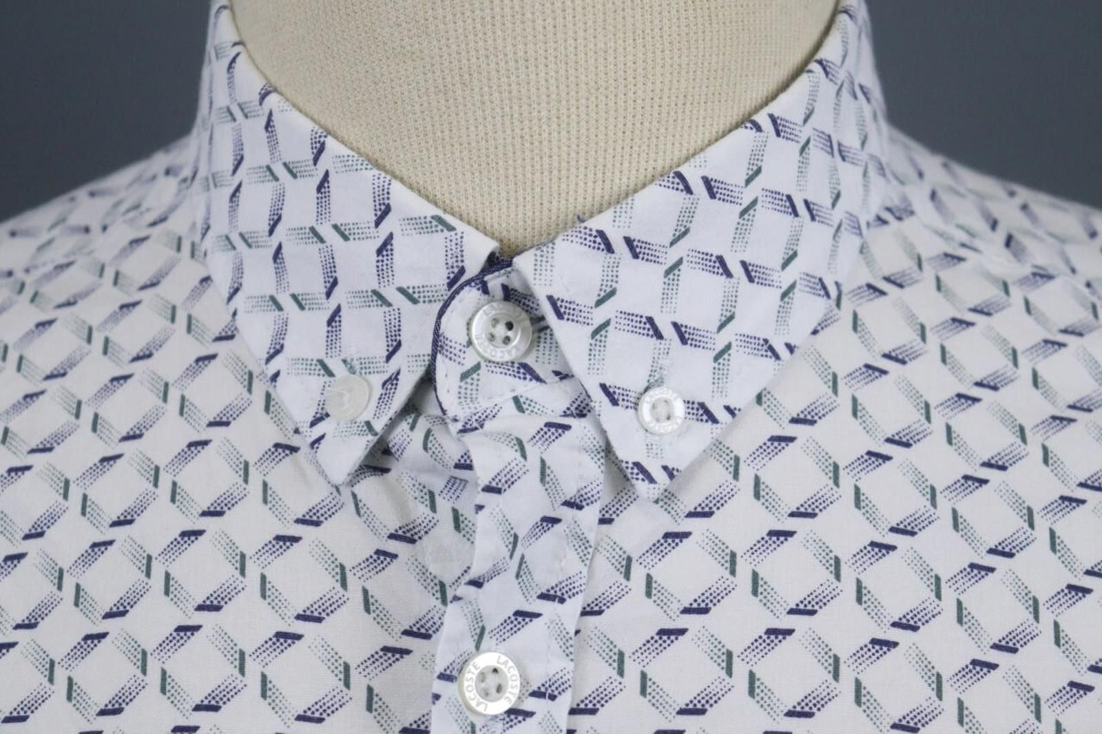 Lacoste Lacoste Multi Geometric Button-Down Shirt Size XL Size US XL / EU 56 / 4 - 6 Thumbnail