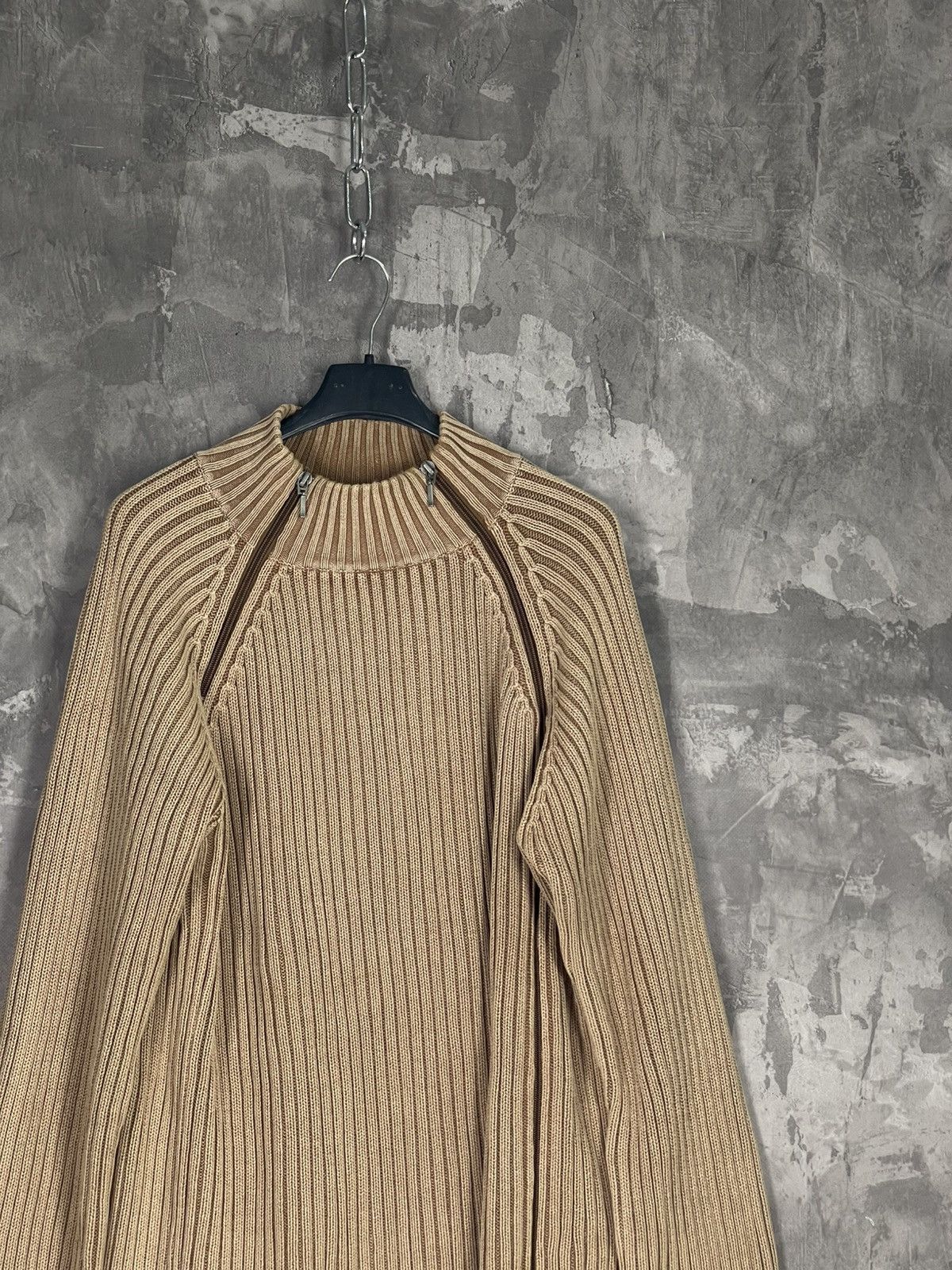 Vintage Y2K VTG Japanese style 3D striped knit sweater D&G style Size US L / EU 52-54 / 3 - 4 Thumbnail
