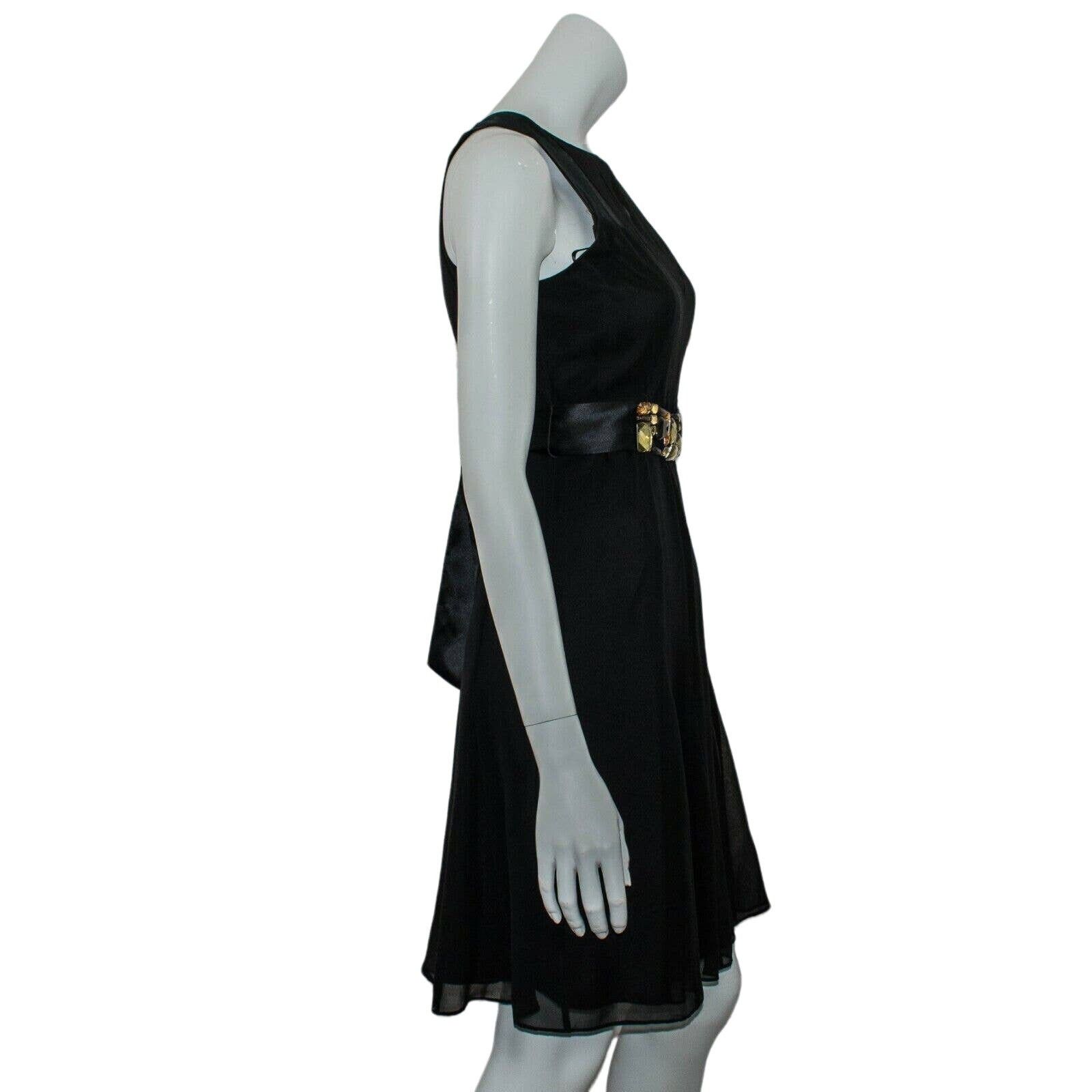 Ted Baker TED BAKER London Silk Sheath Dress Embellished Sash Belt Size S / US 4 / IT 40 - 5 Thumbnail