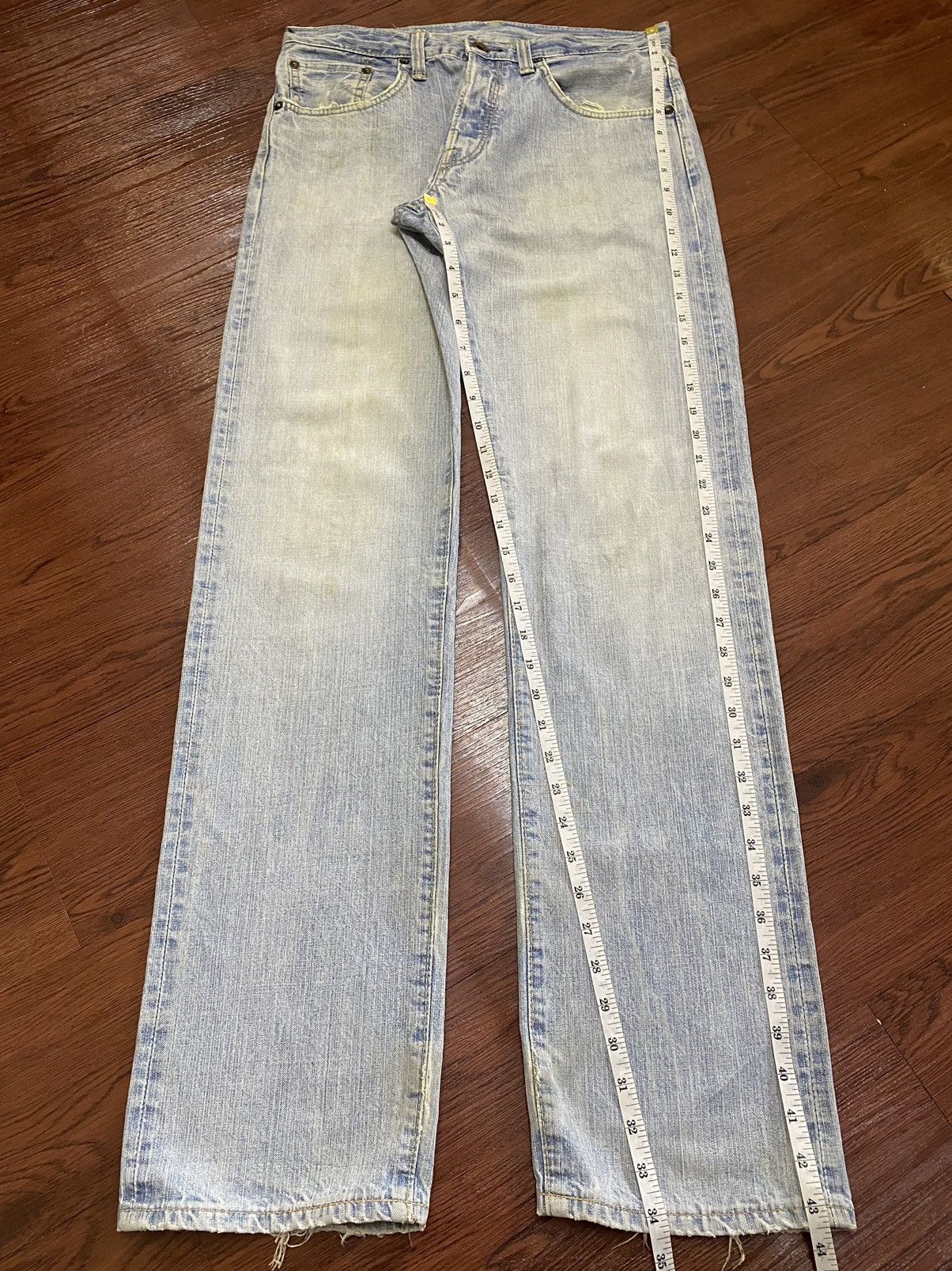 Edwin Vintage Edwin505 BXX Faded Wash Orange Tab Loose Jeans Size US 32 / EU 48 - 13 Thumbnail