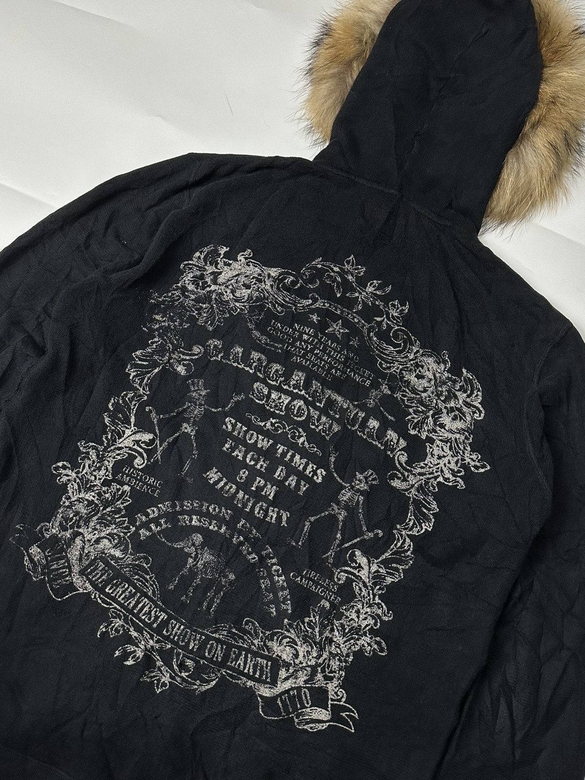 Japanese Brand Distressed fur hoodie skulls poem ifsix lgb style Size US L / EU 52-54 / 3 - 1 Thumbnail