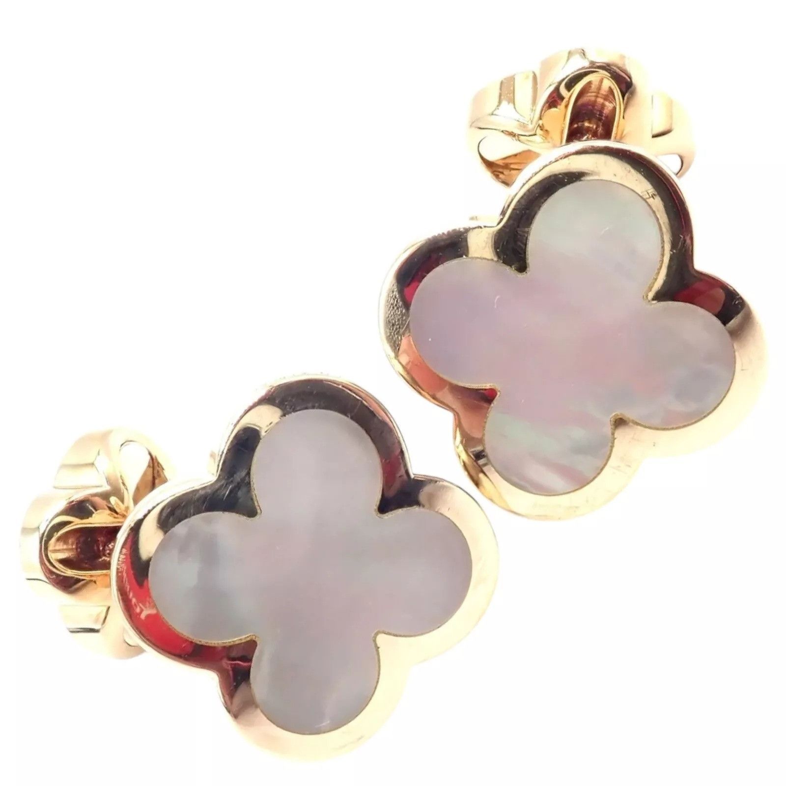Van Cleef & Arpels Cleef & Arpels 18k Pure Alhambra Mother Of Pearl Cufflinks Size ONE SIZE - 1 Thumbnail