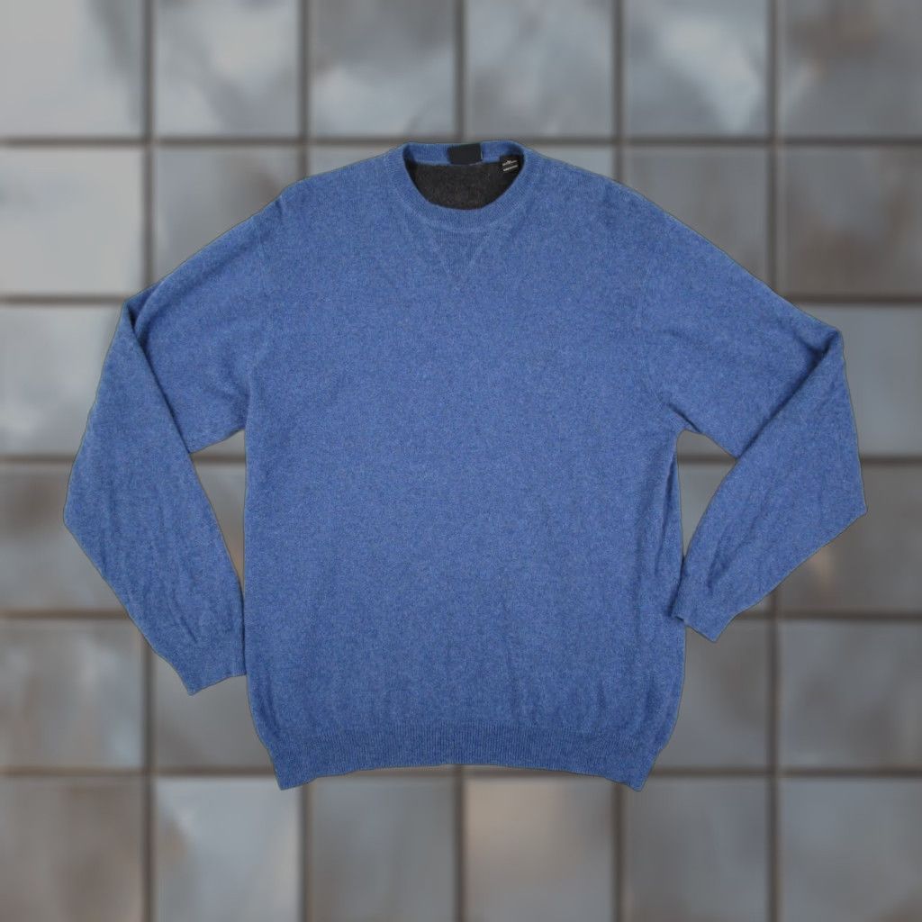 Evergreen Expert by Evergreen Sweater Mens Medium Blue 100% Cashmere Crewneck Pullover Size US M / EU 48-50 / 2 - 1 Thumbnail