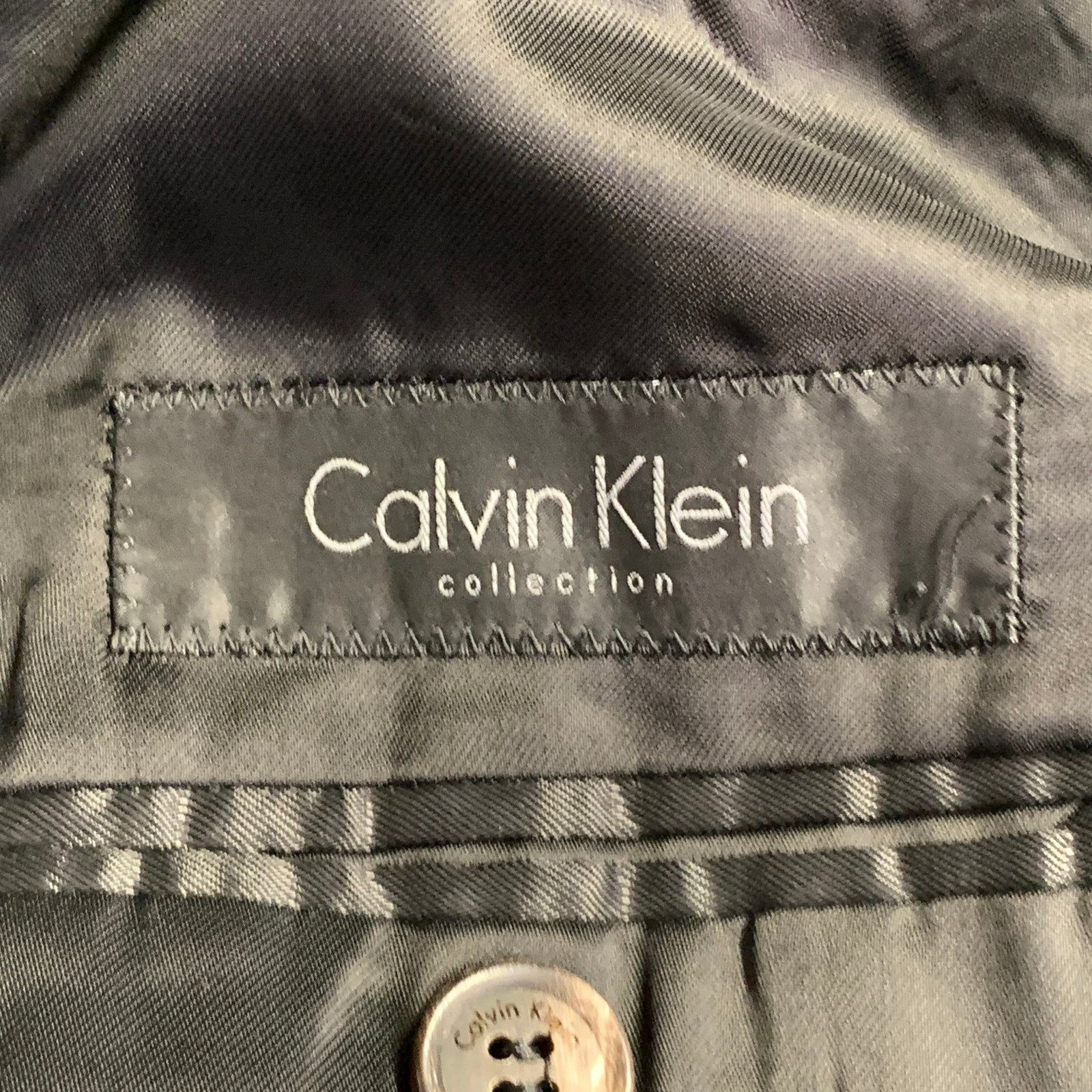 Calvin Klein CALVIN KLEIN Size 40 Wool Silk Notch Lapel Sport Coat Size 40R - 6 Thumbnail