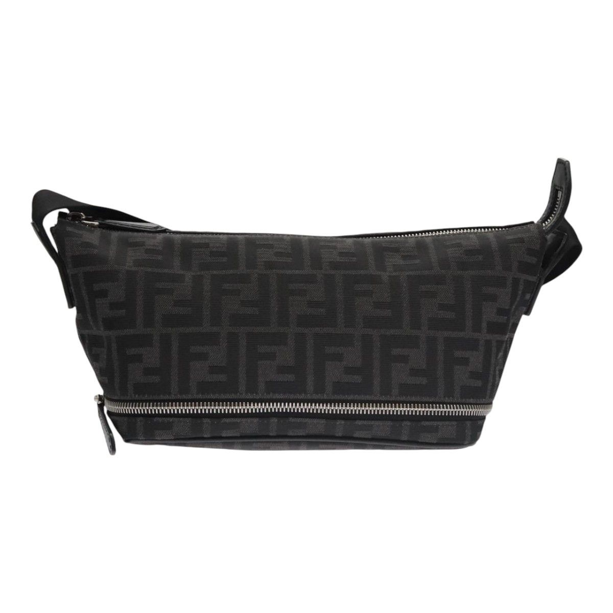 Fendi Zucca Black Canvas Shoulder Bag (Pre-Owned) Size ONE SIZE - 1 Thumbnail
