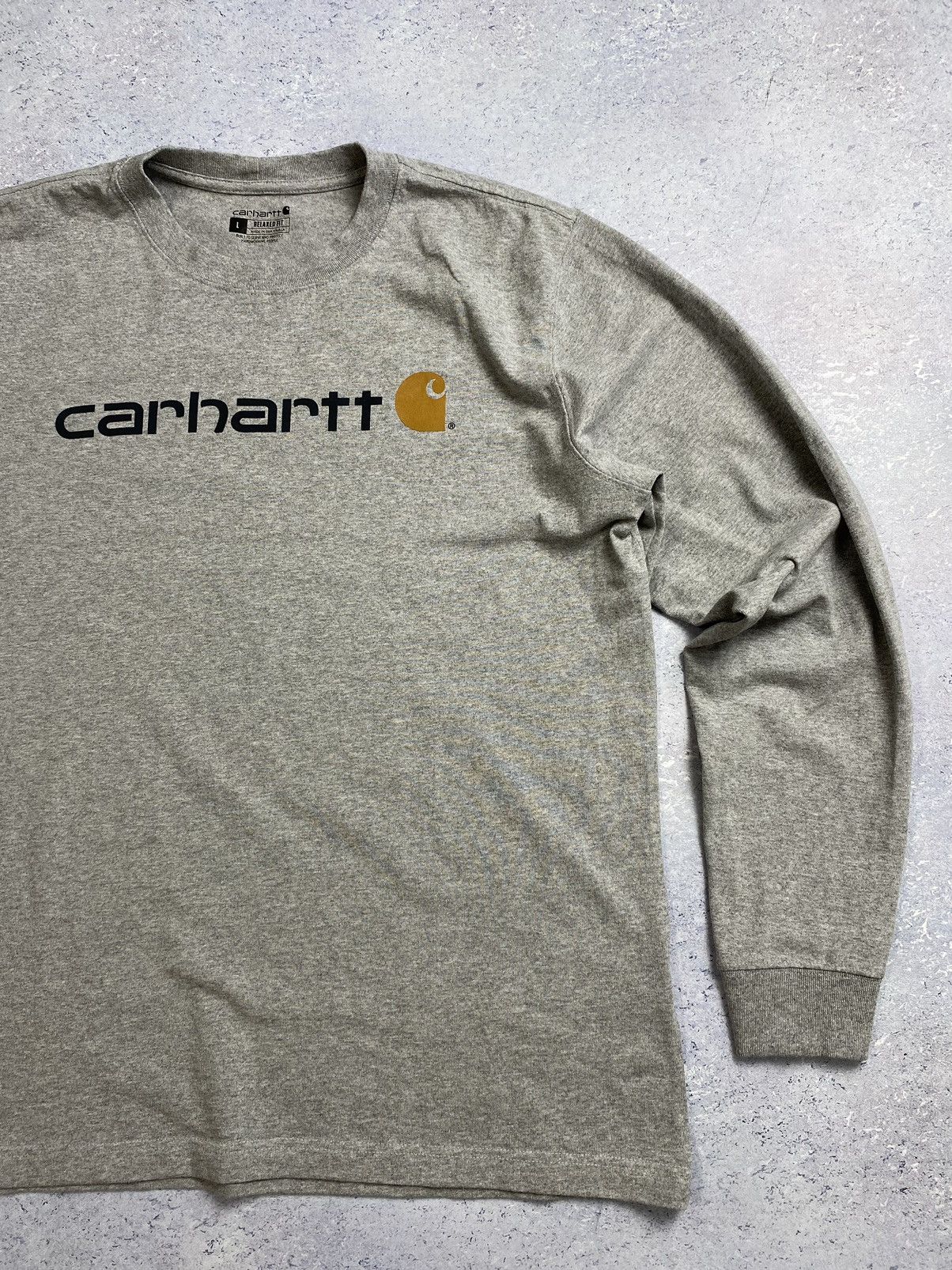 Carhartt × Carhartt Wip Carhartt Men’s Grey Sweatshirt with big logo Size US L / EU 52-54 / 3 - 5 Thumbnail