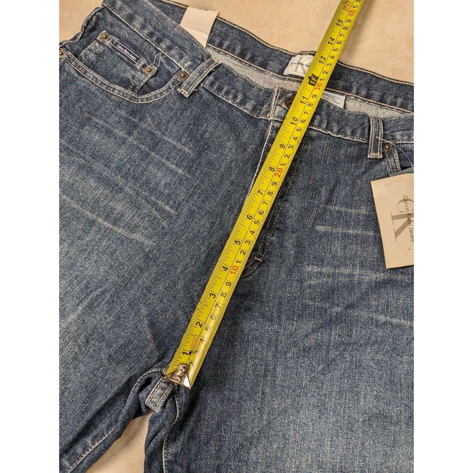 Calvin Klein NWT Calvin Klein Bootcut Jeans Size 16 Vtg Wash Faded Denim Size 38" / US 16 / IT 52 - 7 Thumbnail