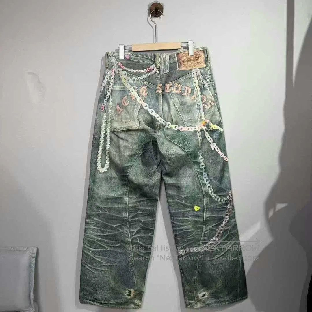 Acne Studios acne studios ss25 3d chain print pants. Size US 38 / EU 54 - 2 Thumbnail