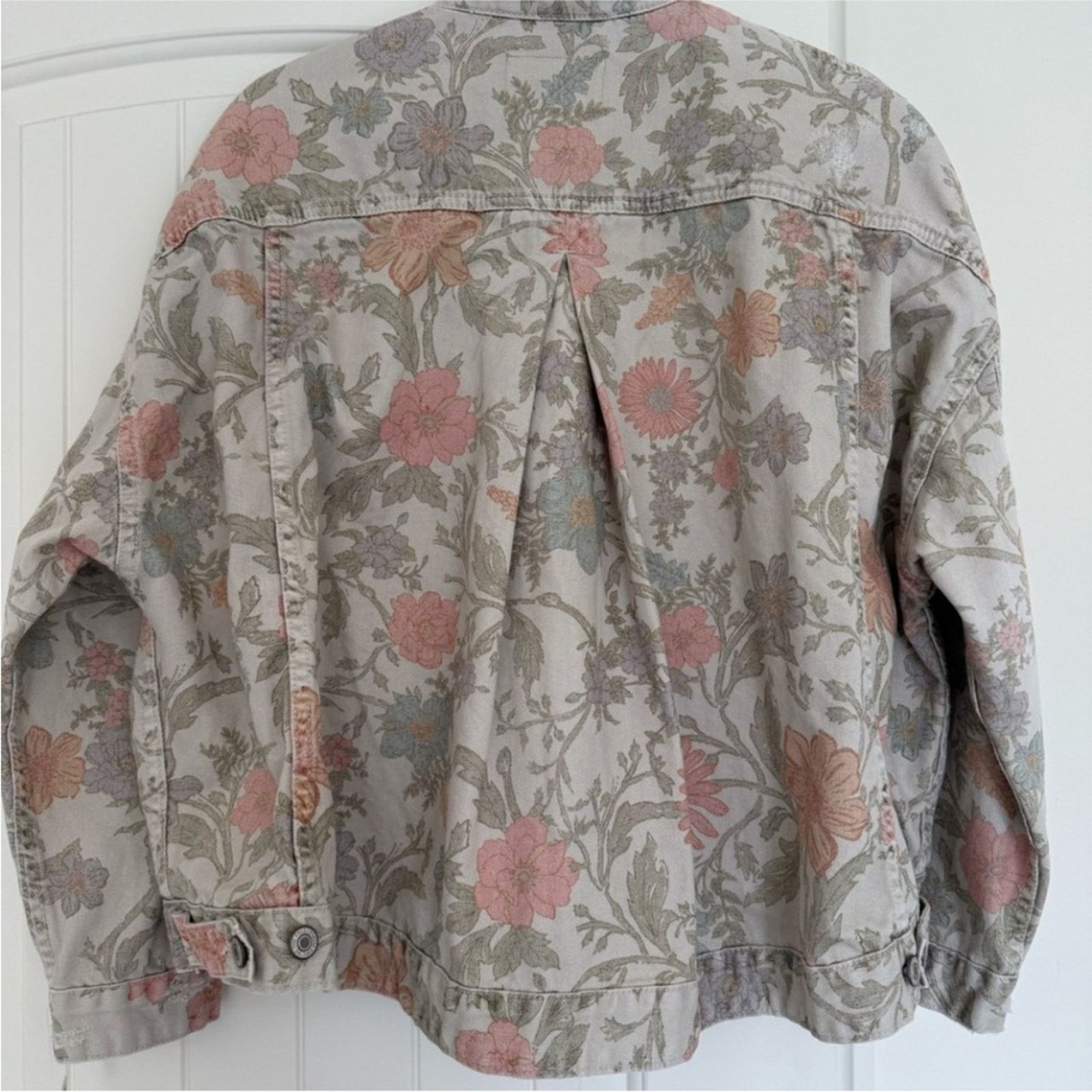 Free People Free People Opal Swing Denim Jacket in Ivory Combo Size S / US 4 / IT 40 - 4 Thumbnail