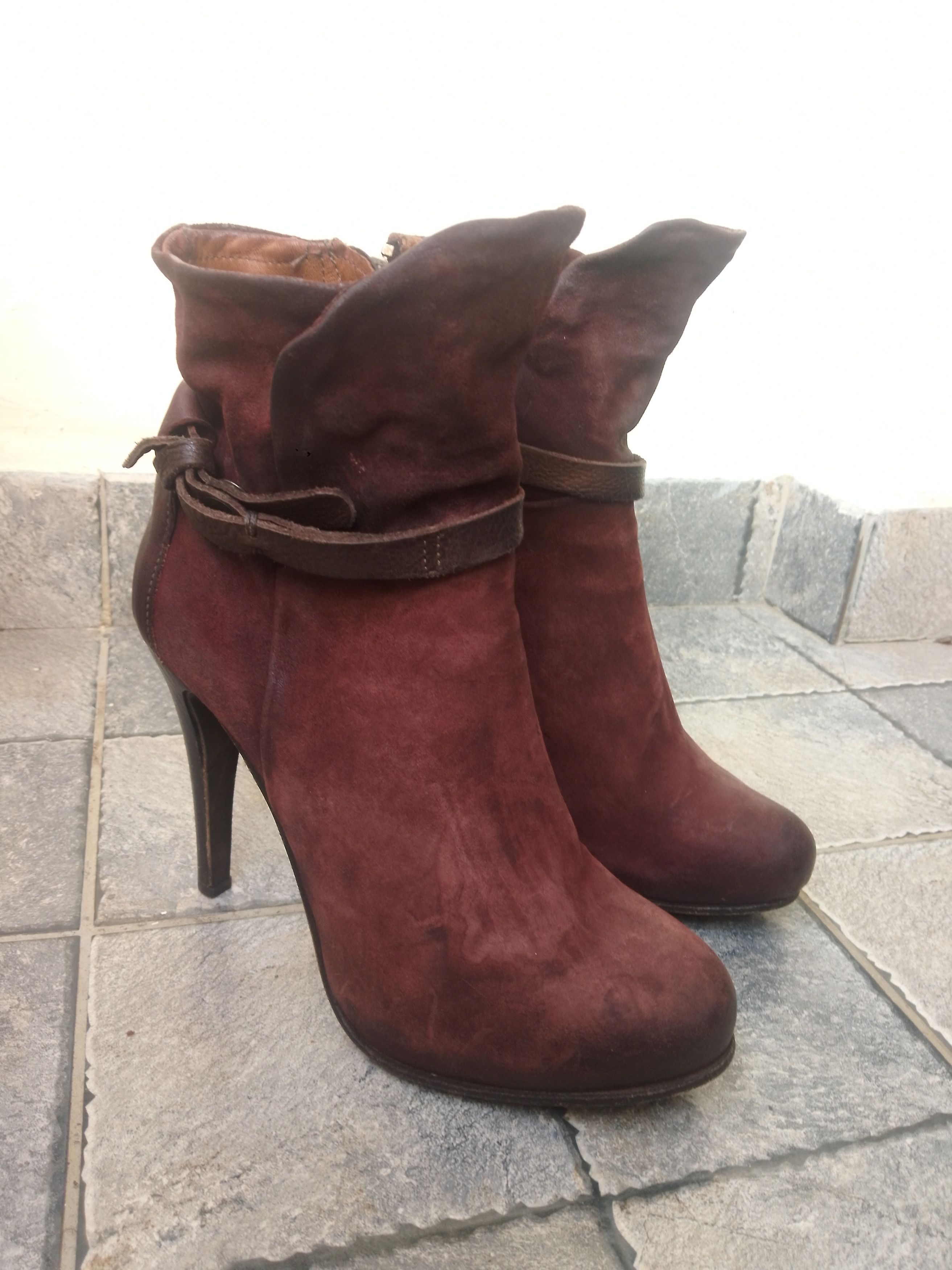 A.S.98 AS 98 Burgundy heel boots Size US 11 / IT 41 - 1 Thumbnail