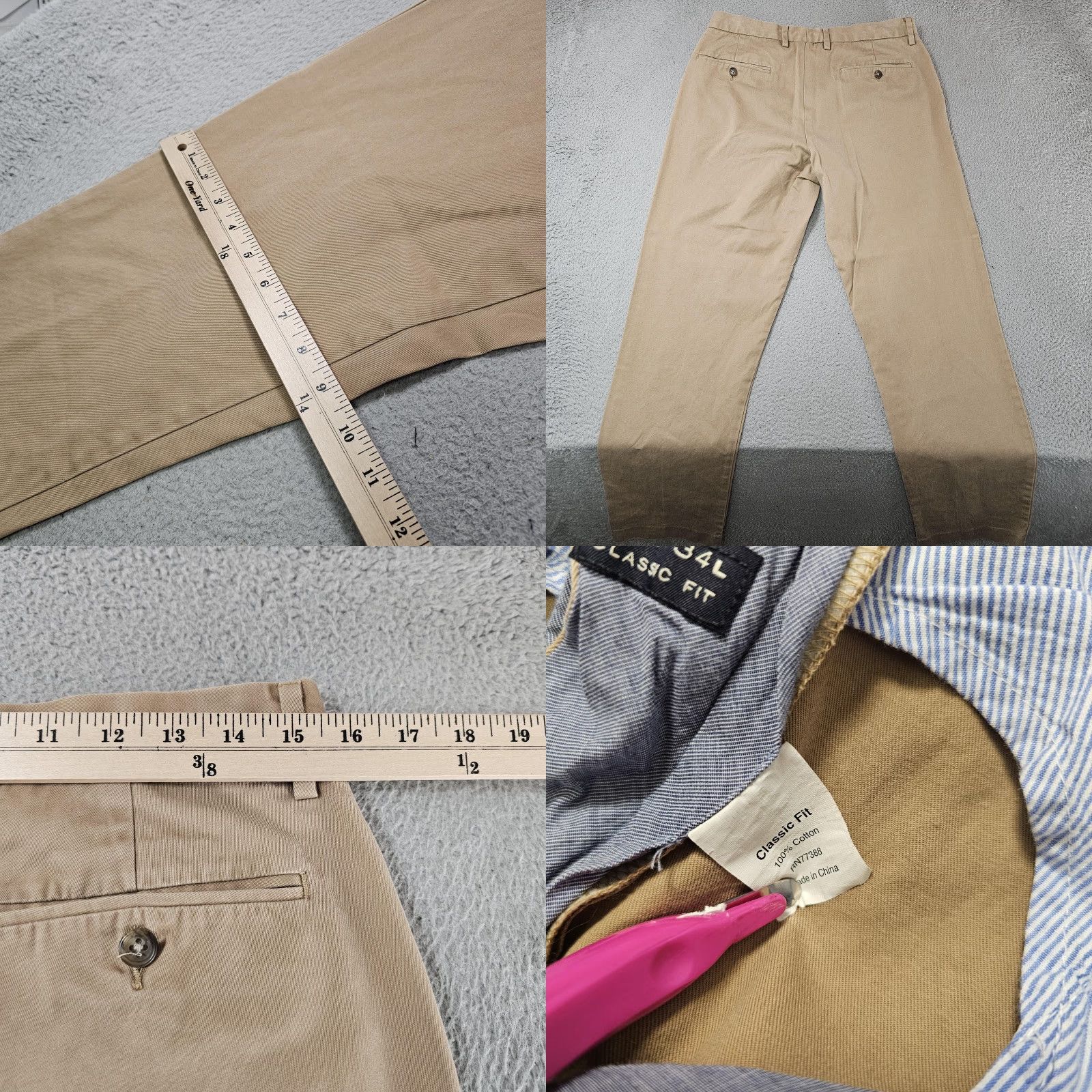 J.Crew J.Crew Chino Pants Mens 32X32 Flat Front Classic Fit Cotton Twill Khaki Brown Casual Pants Mens Regular 32” Waist 32” Inseam Size US 32 / EU 48 - 8 Thumbnail