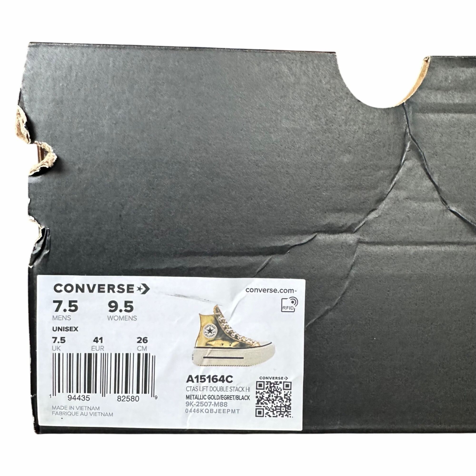 Converse ⭐Converse Chuck Taylor Lift Double Stack Gold Sz 7.5 Mens Sh Size US 7.5 / EU 40-41 - 8 Thumbnail