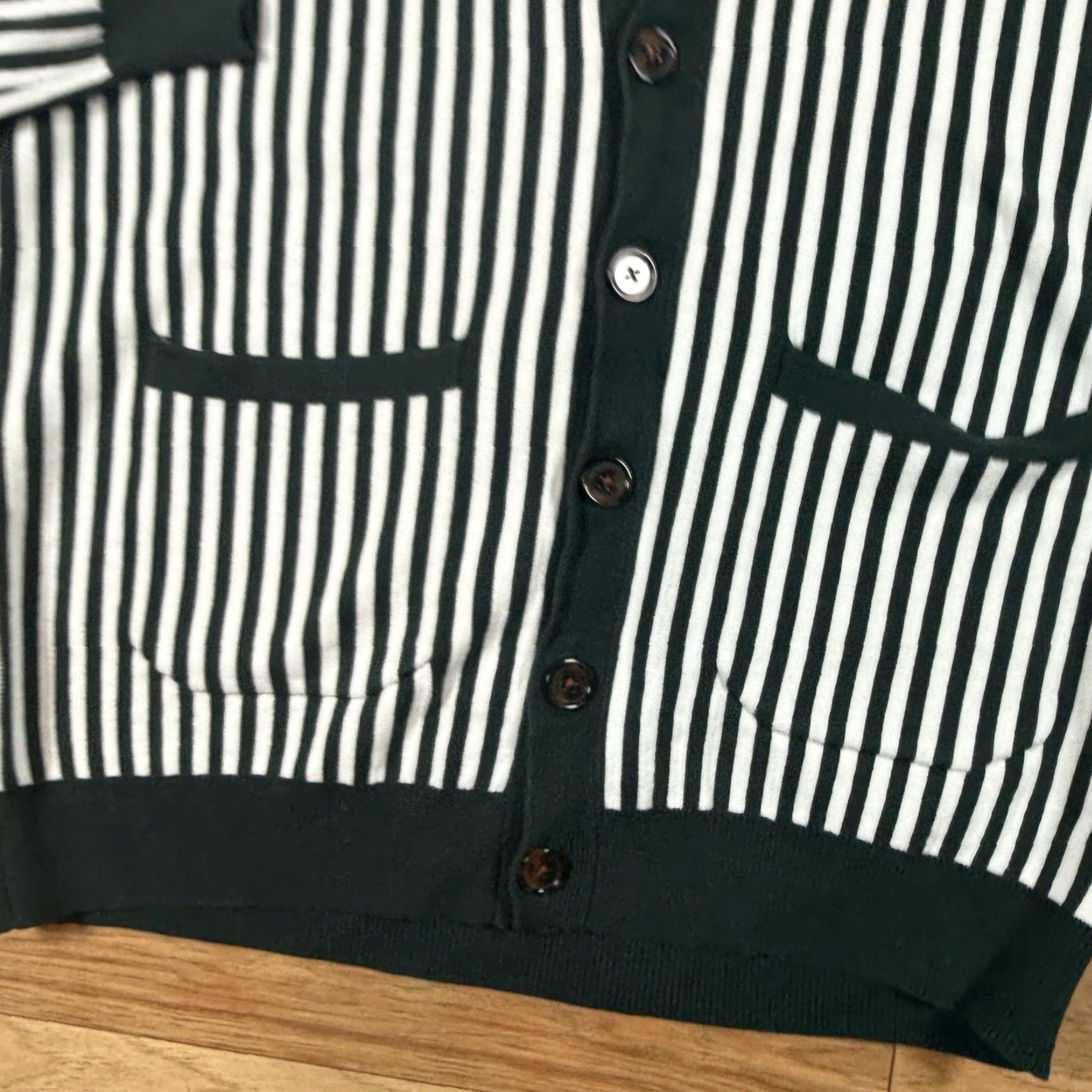 Vintage VINTAGE Bogey Boys Striped Cardigan Sweater Mens M Green Heavy Golf NWOT Size US M / EU 48-50 / 2 - 3 Thumbnail