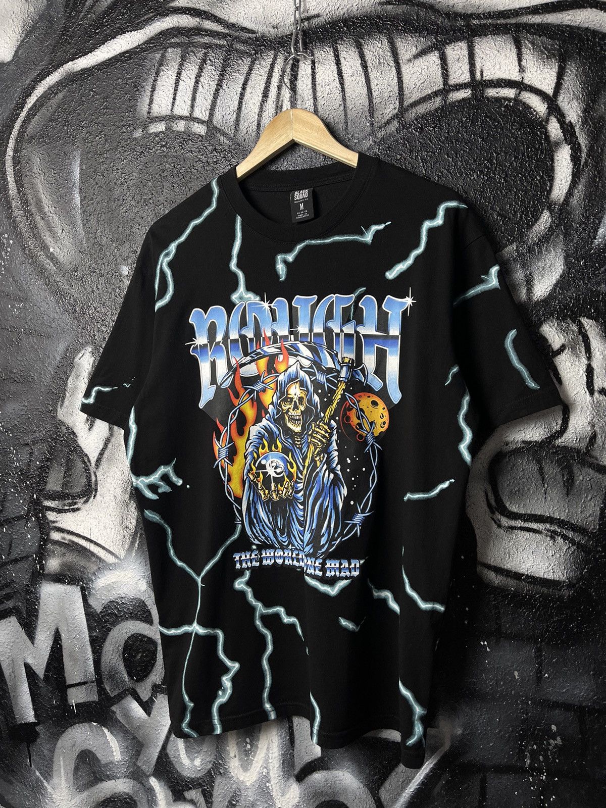 Band Tees ROUGH Y2K Black Squad Relaxed Fit Crazy Logo T-Shirt Size M Size US M / EU 48-50 / 2 - 1 Thumbnail