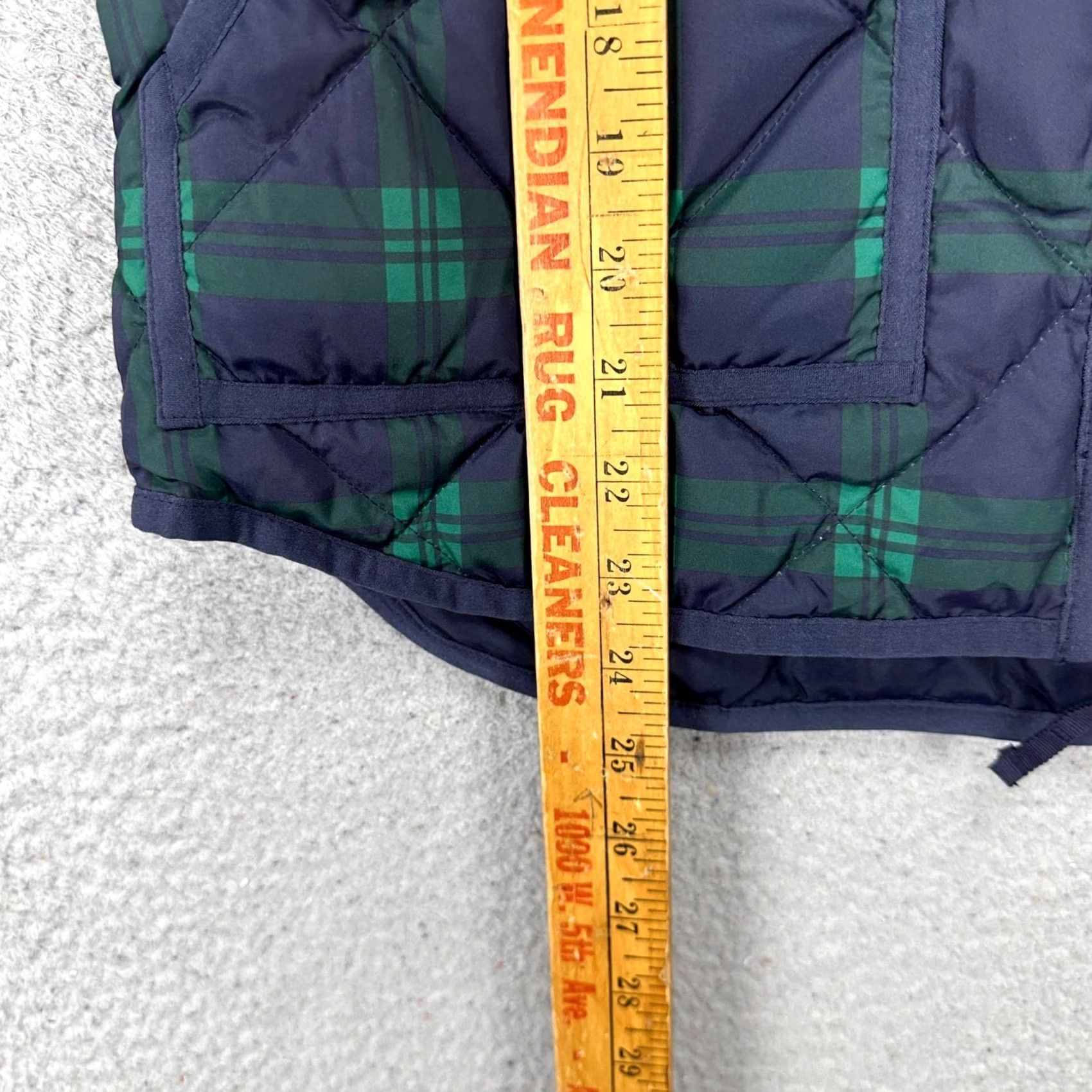 J.Crew J. Crew Vest Puffer Down Women Small Navy Blue Green Plaid Full Zip Sleeveless Vestway Size S / US 4 / IT 40 - 7 Thumbnail