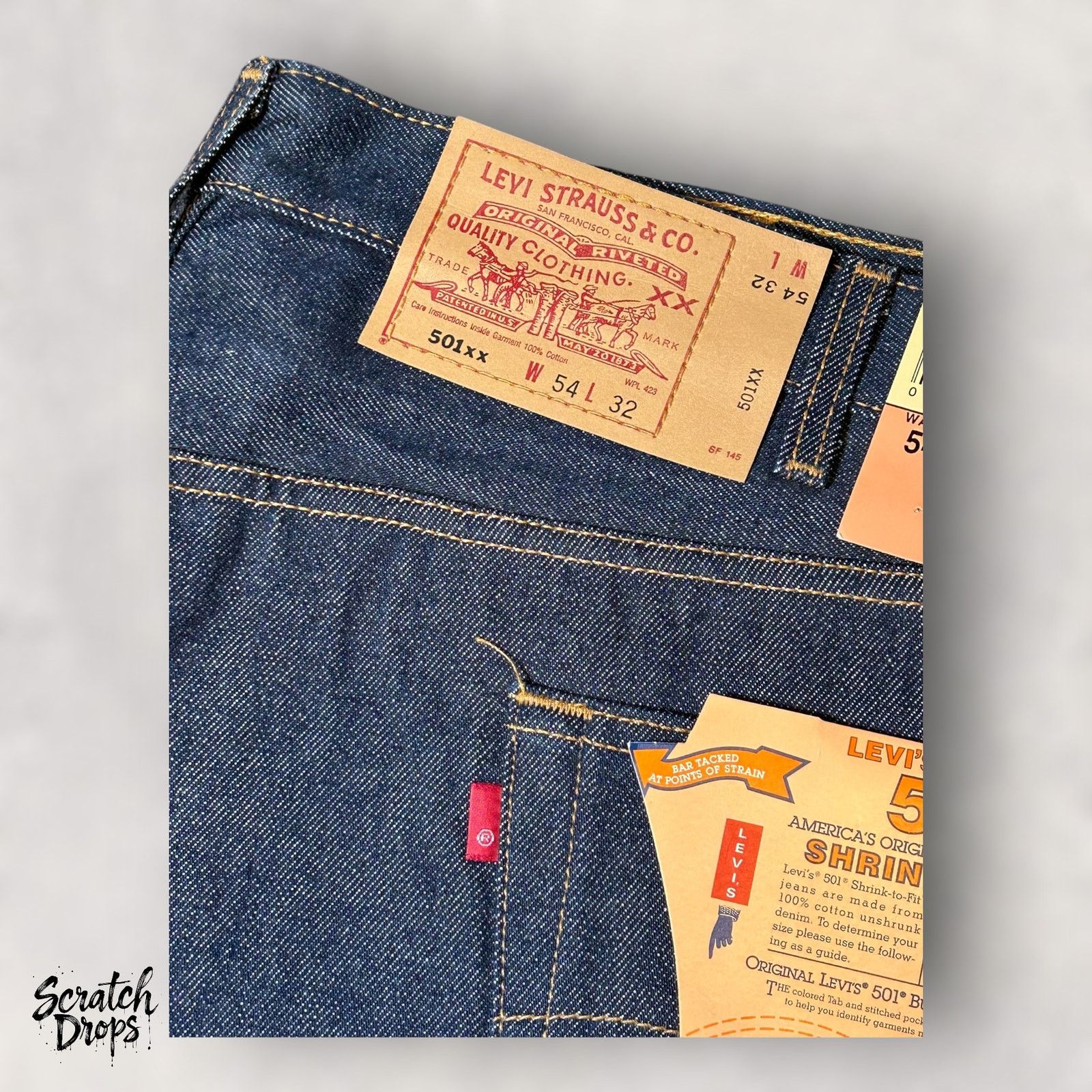 Levi's Vintage Levi’s 501xx Shrink-to-Fit Jeans USA W58 L34 501 NWT Size US 42 / EU 58 - 5 Thumbnail