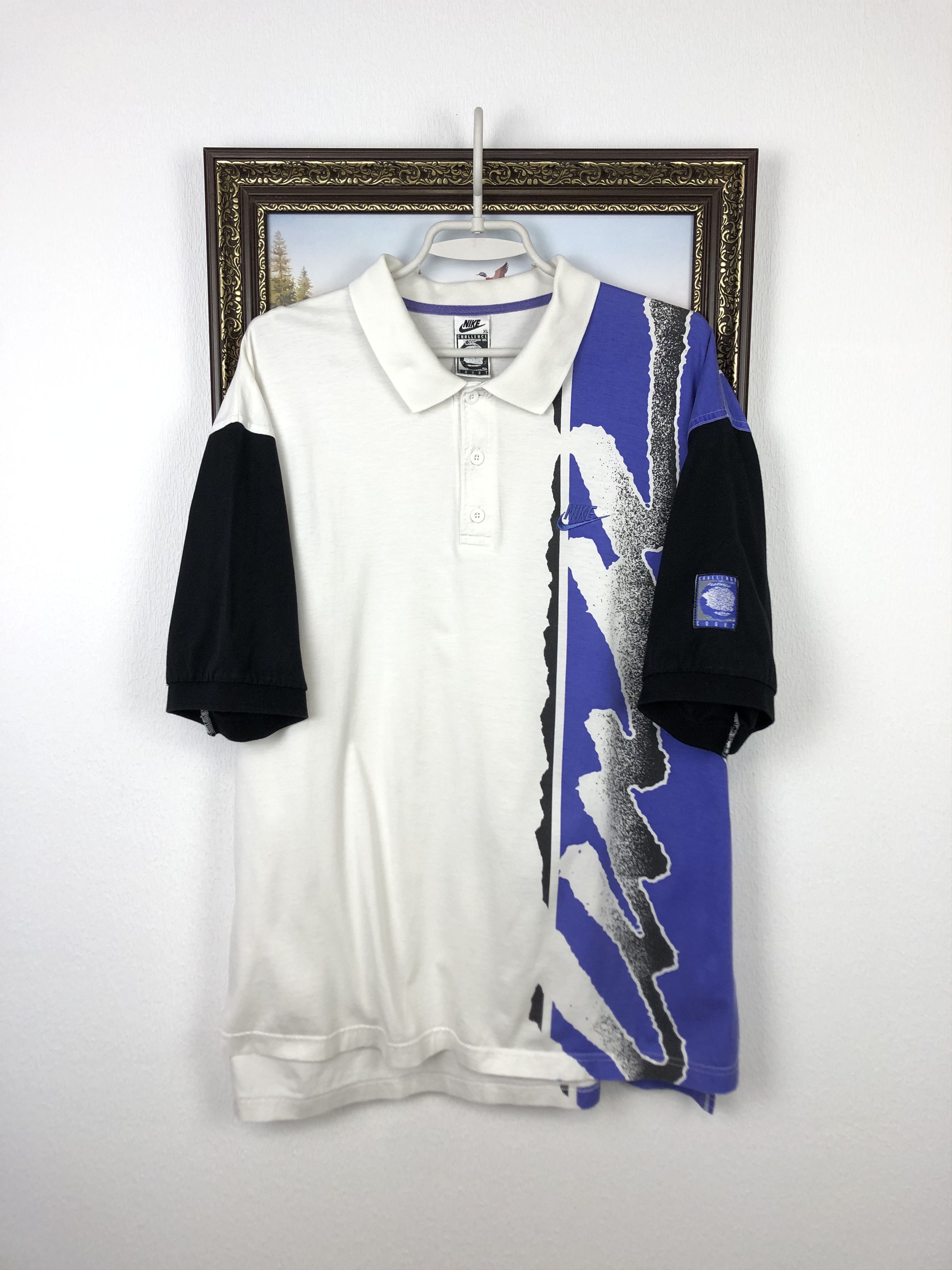 Nike Vintage 90's Nike Challenge Court Agassi Polo Shirt Tennis Size US XL / EU 56 / 4 - 1 Thumbnail