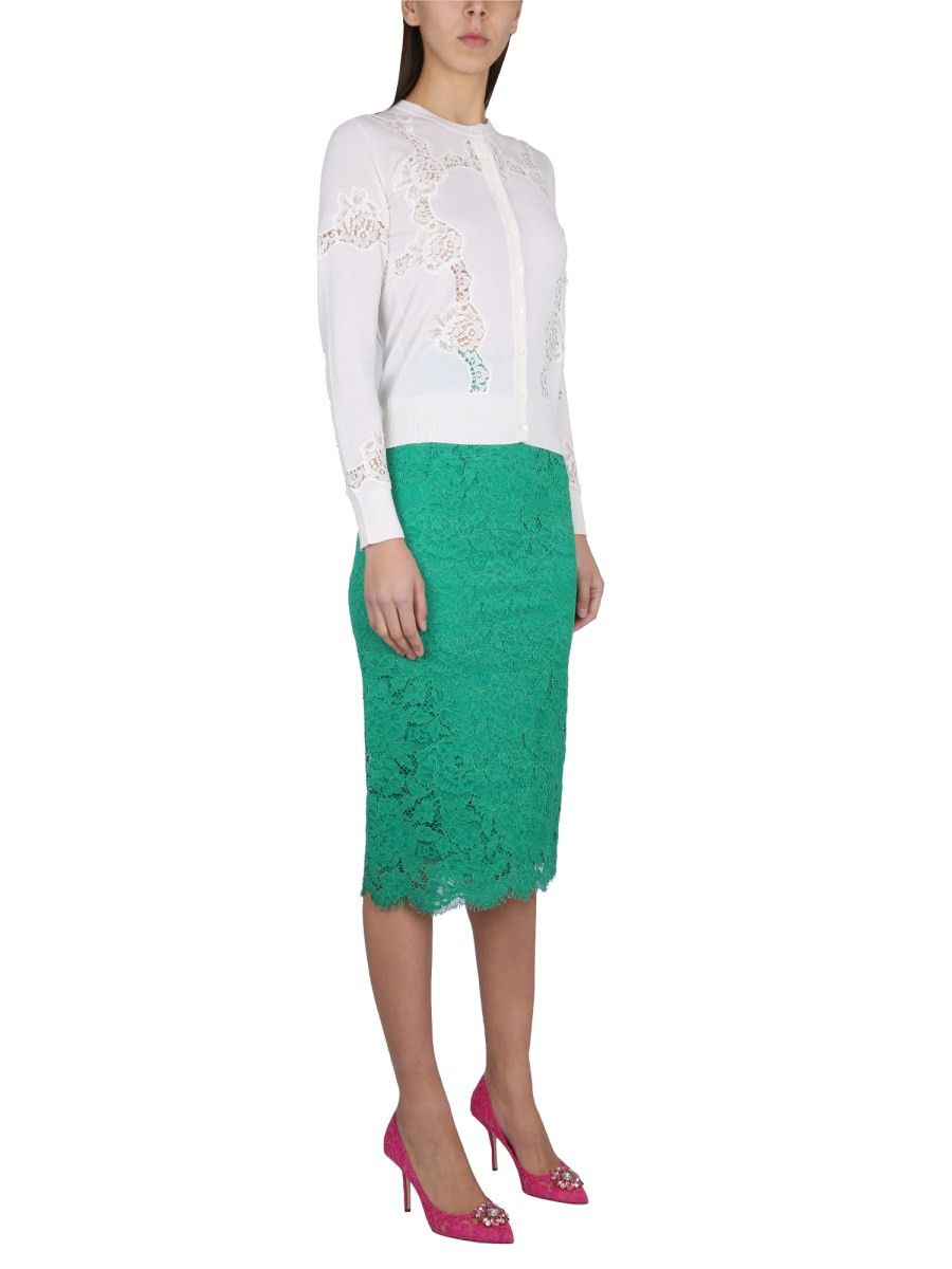 Dolce & Gabbana o1y0925 Midi Skirt in Emerald Green Size 30" / US 8 / IT 44 - 2 Thumbnail