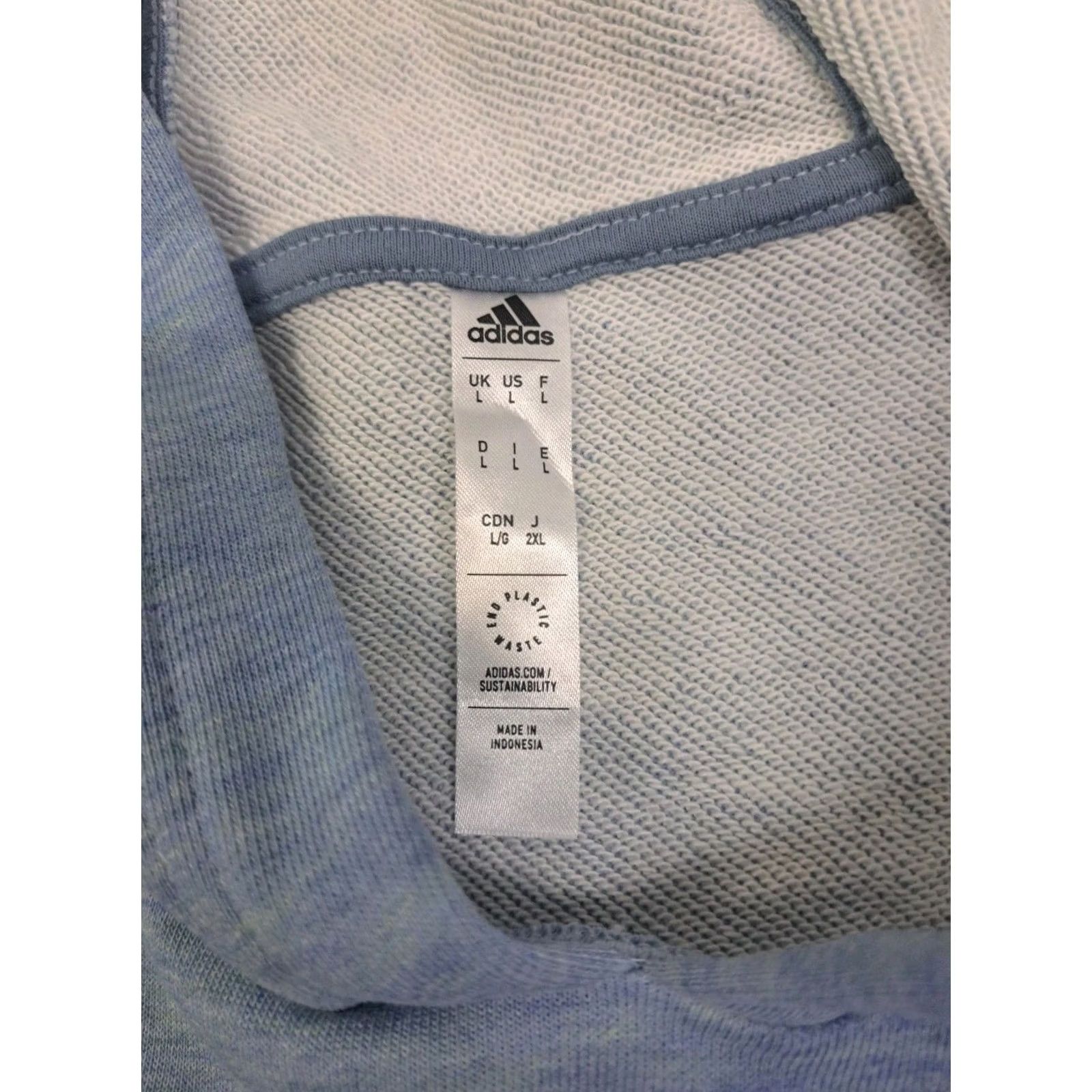 Adidas adidas Womens Wonder Long Sleeve Hoodie Shirt Blue/Grey L Size L / US 10 / IT 46 - 4 Thumbnail