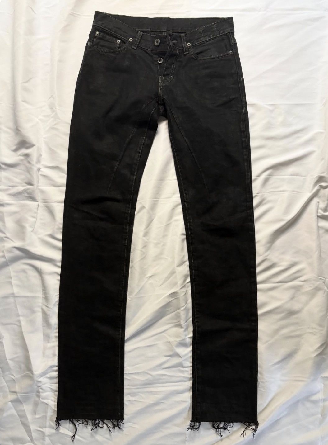 Rick Owens Drkshdw Rick Owens FW07 “Exploder” Waxed Detroit Cut Denim Size US 27 - 1 Thumbnail