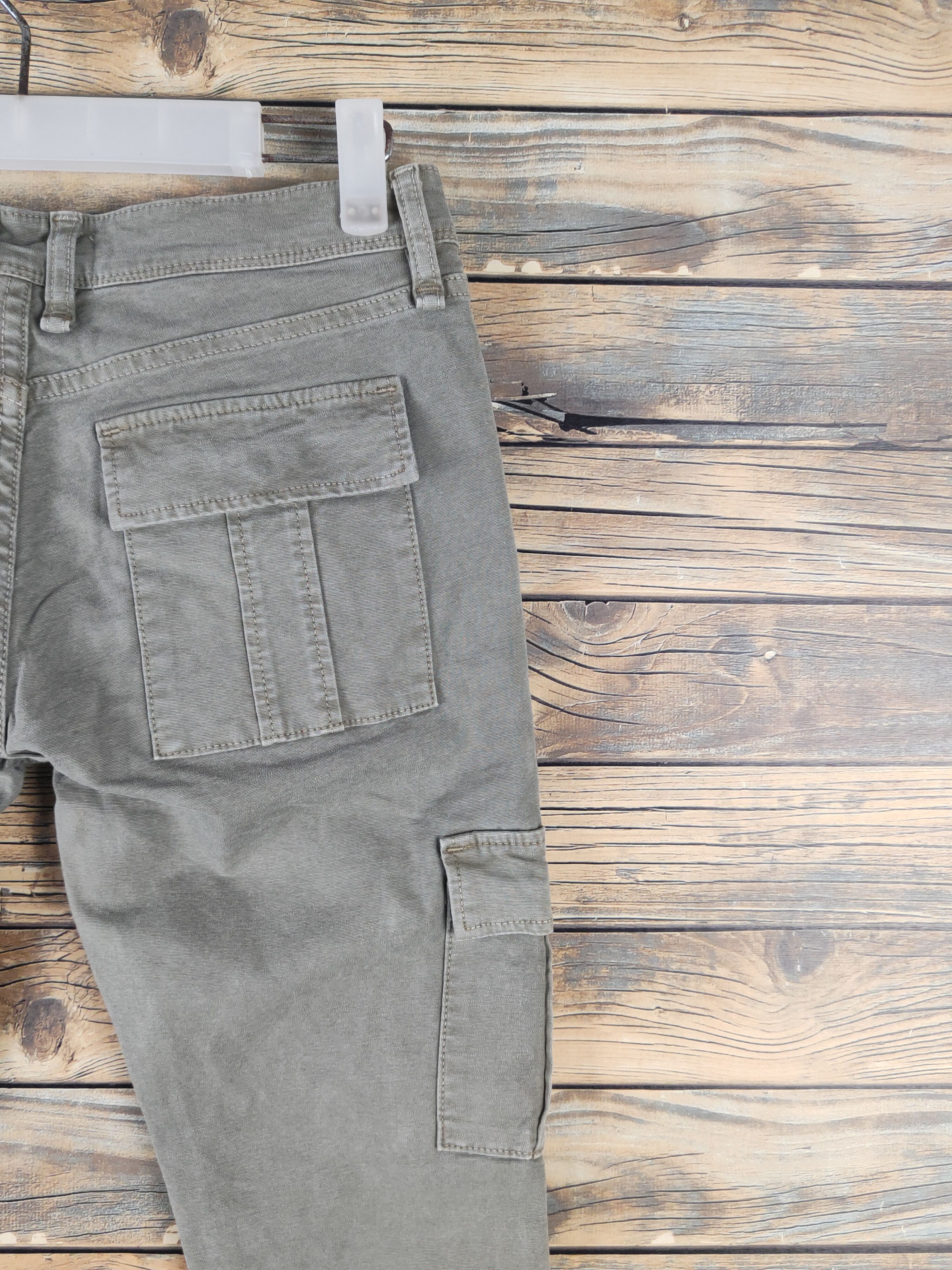 Japanese Brand DL Yanuk Army Green Multipocket Cargo Pants #2171 Size 27" / US 4 / IT 40 - 10 Thumbnail