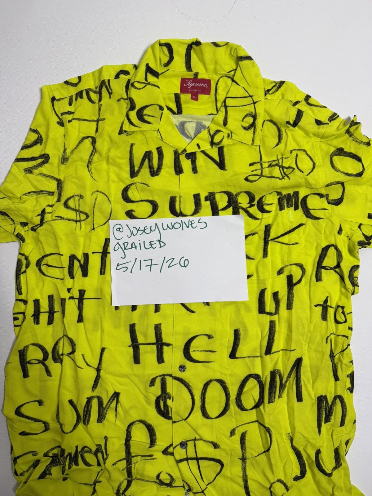 Supreme Supreme Black Ark Rayon S/S Shirt Size US XL / EU 56 / 4 - 2 Thumbnail