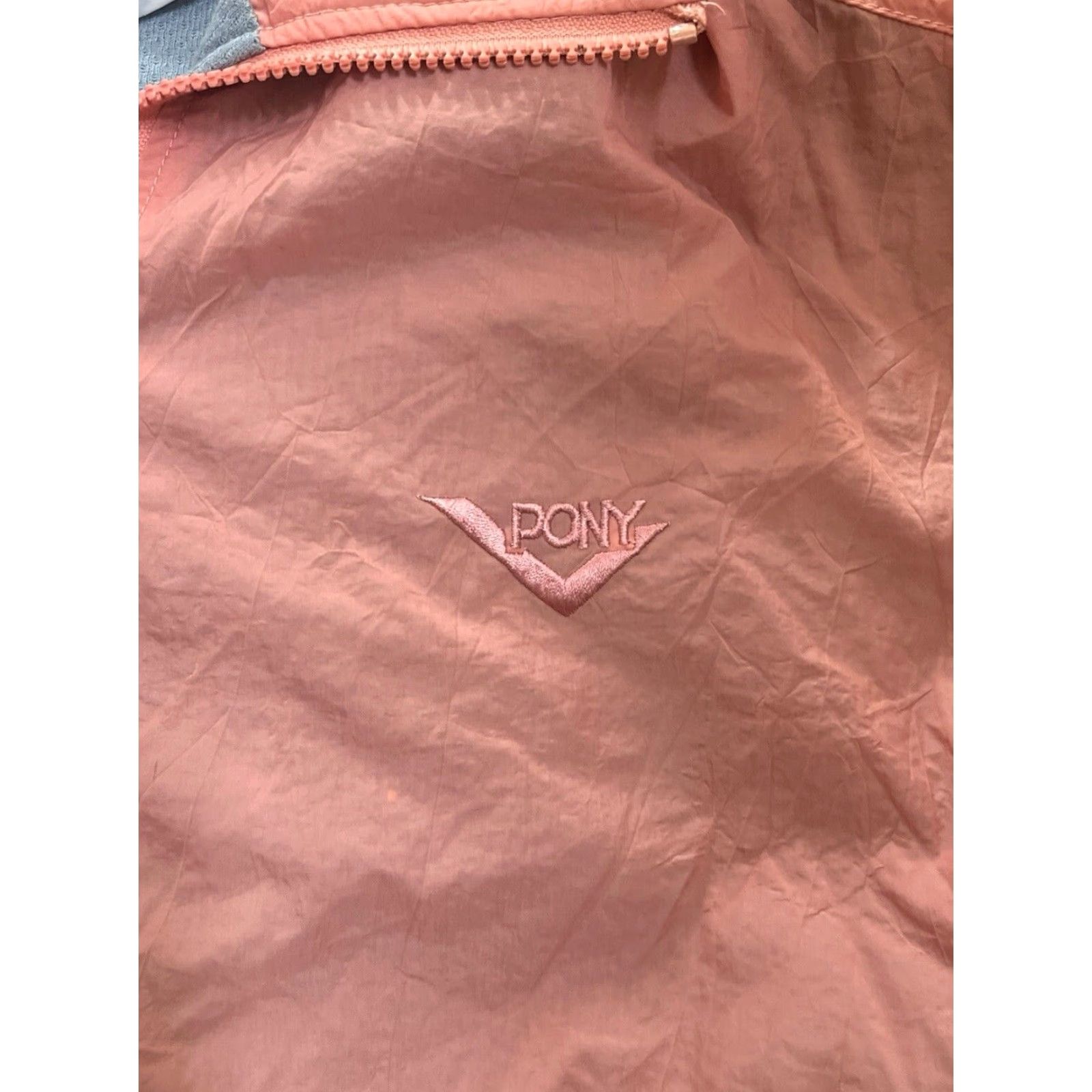 PONY VINTAGE PONY Windbreaker Jacket Womens Small NWT 80s Deadstock Pink Nylon Zip Front Pockets Chevron Logo Womens 80s style? Size S / US 4 / IT 40 - 4 Thumbnail
