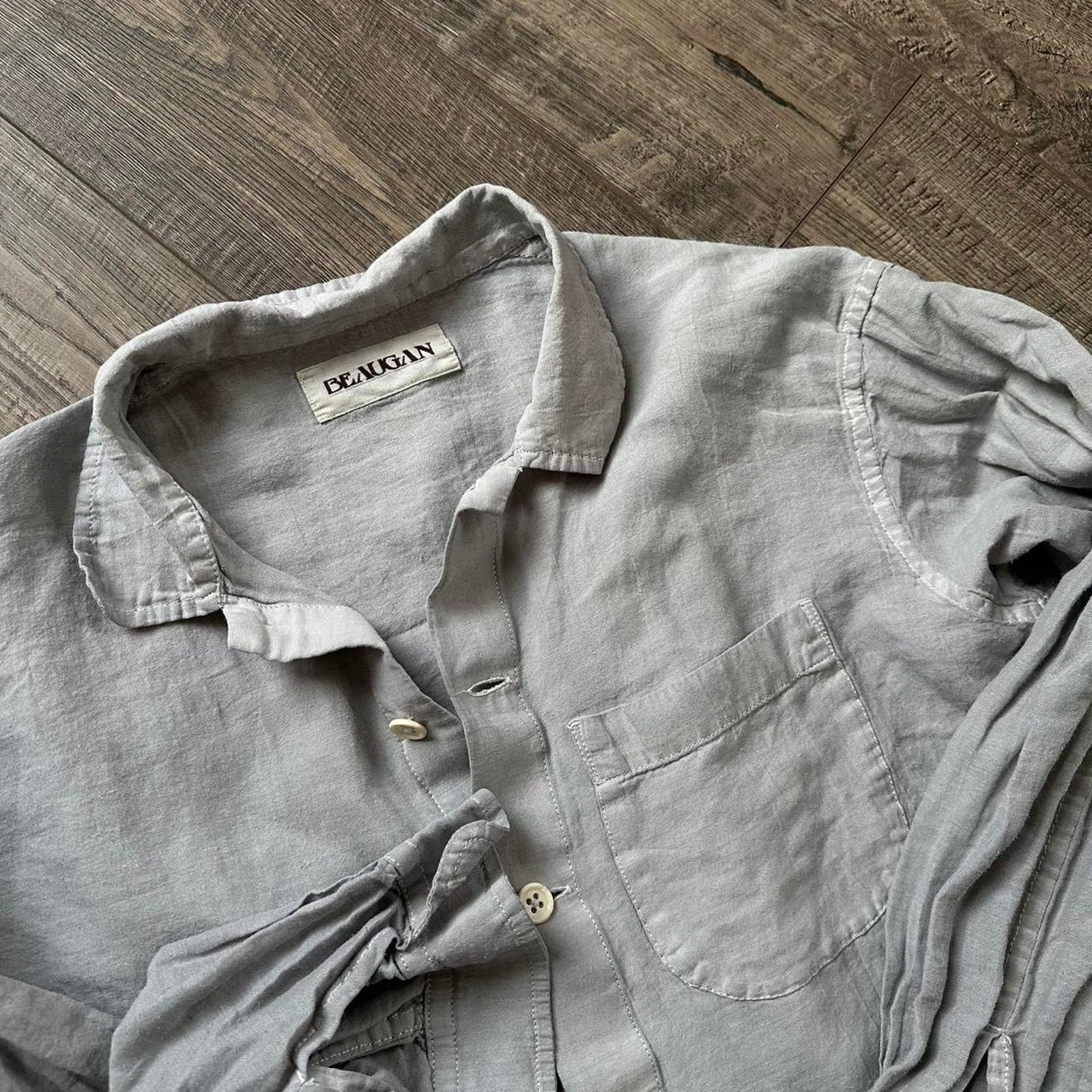 Beaugan Rare Japanese Beaugan Button Up Longsleeve Dress Shirt Size US S / EU 44-46 / 1 - 8 Thumbnail