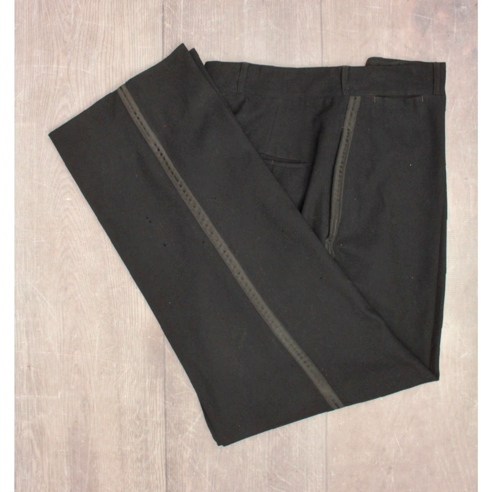 Vintage VINTAGE Men's 1920s-30s Tuxedo Suit Black Wool 2 PC Jacket Pants Sz M 1925 NRA Label, Button Fly, 2 Piece, Vintage Look Mens Size 40R - 6 Thumbnail