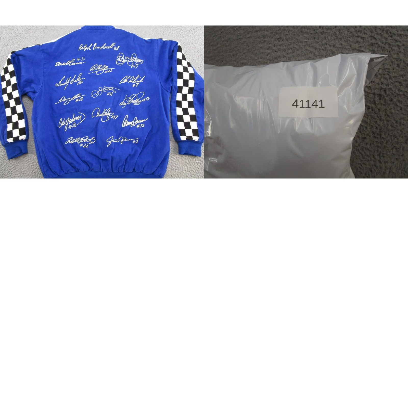 Chase Authentics VINTAGE NASCAR Racing Jacket Legends Chase Authentics Signatures Size L Blue Bomber Jacket with Pockets Size US L / EU 52-54 / 3 - 9 Thumbnail