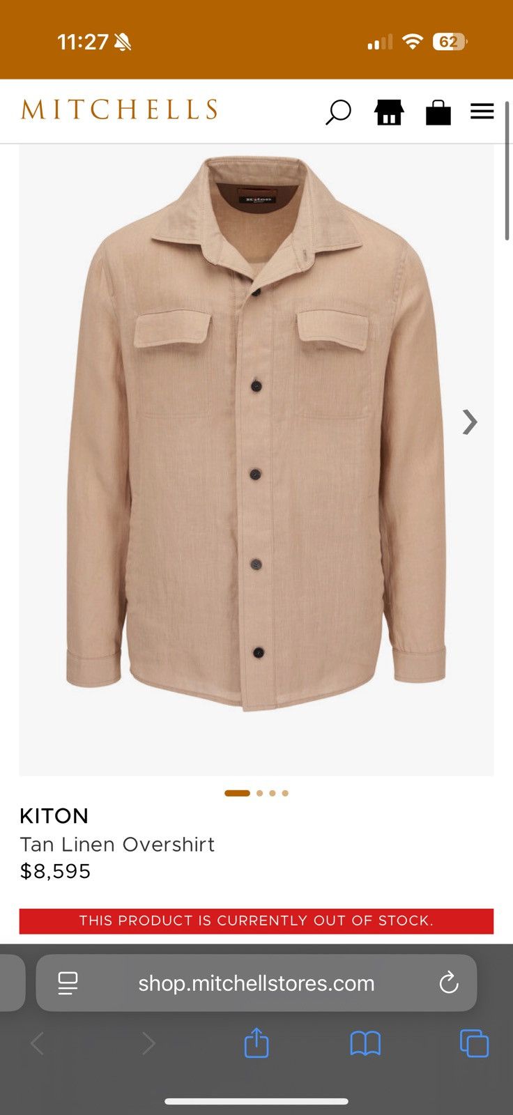 Kiton Kiton Linen Overshirt Size US L / EU 52-54 / 3 - 2 Thumbnail