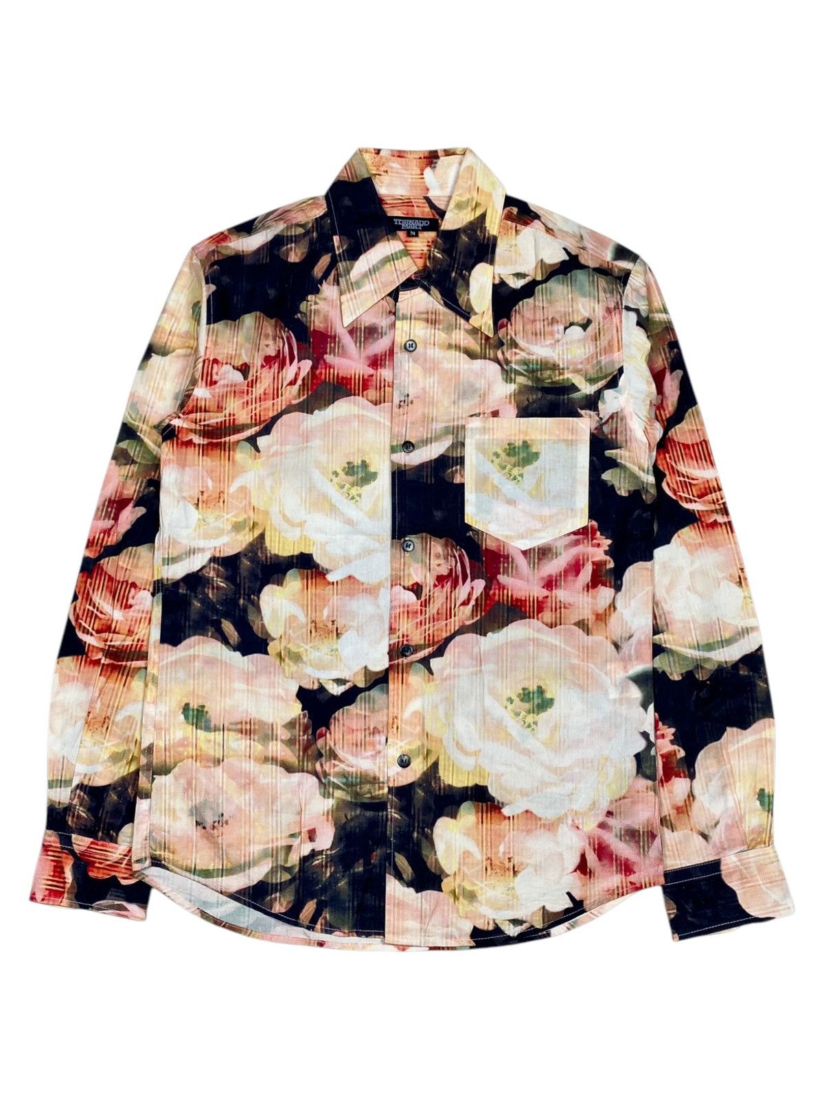 If Six Was Nine × Le Grande Bleu (L.G.B.) × Tornado Mart 2000s Tornado Mart - Fantasy Rose Shirt Size US M / EU 48-50 / 2 - 1 Thumbnail