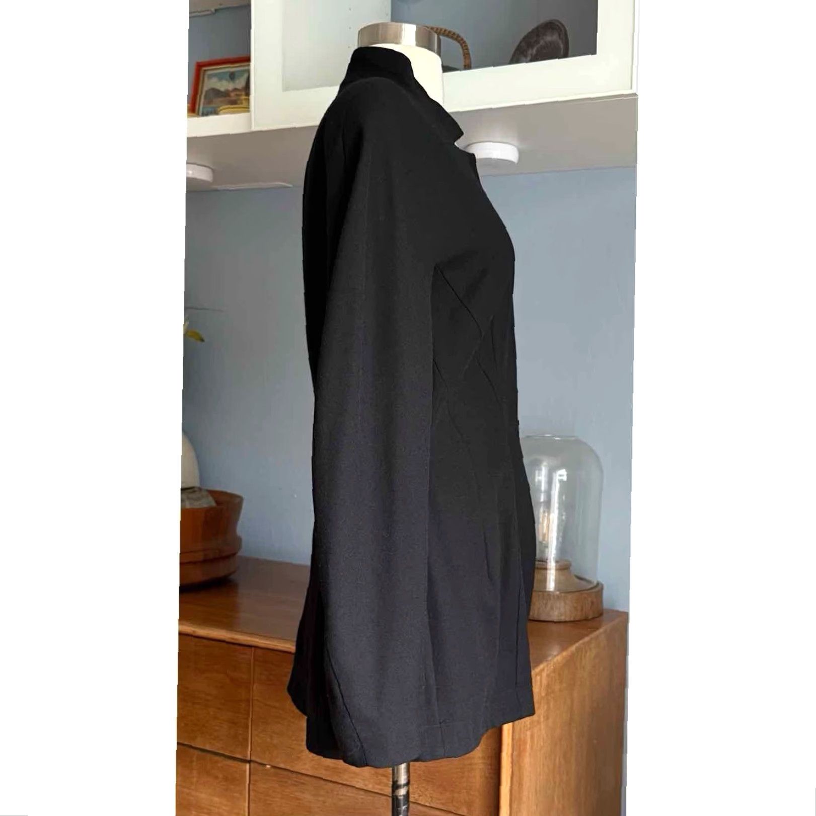 Vintage VINTAGE Byron Lars Blazer Jacket Womens 8 Black Wool Tailored Cinched Waist Blazer 8 Size M / US 6-8 / IT 42-44 - 5 Thumbnail