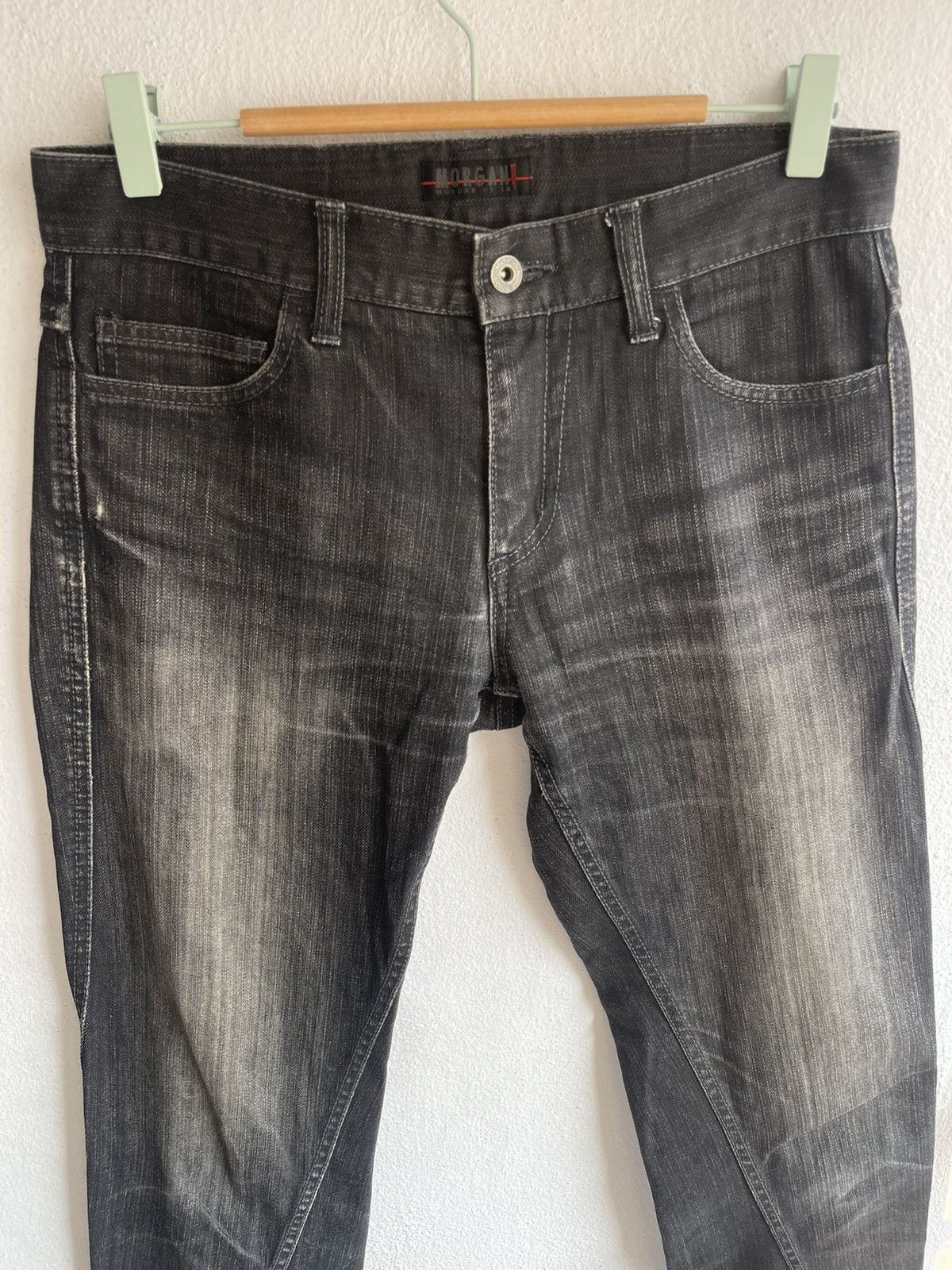 Japanese Brand × Le Grande Bleu (L.G.B.) × Morgan Homme 90s Flare Morgan De Toi Homme Spiral Cut Denim Jeans Size US 32 / EU 48 - 9 Thumbnail