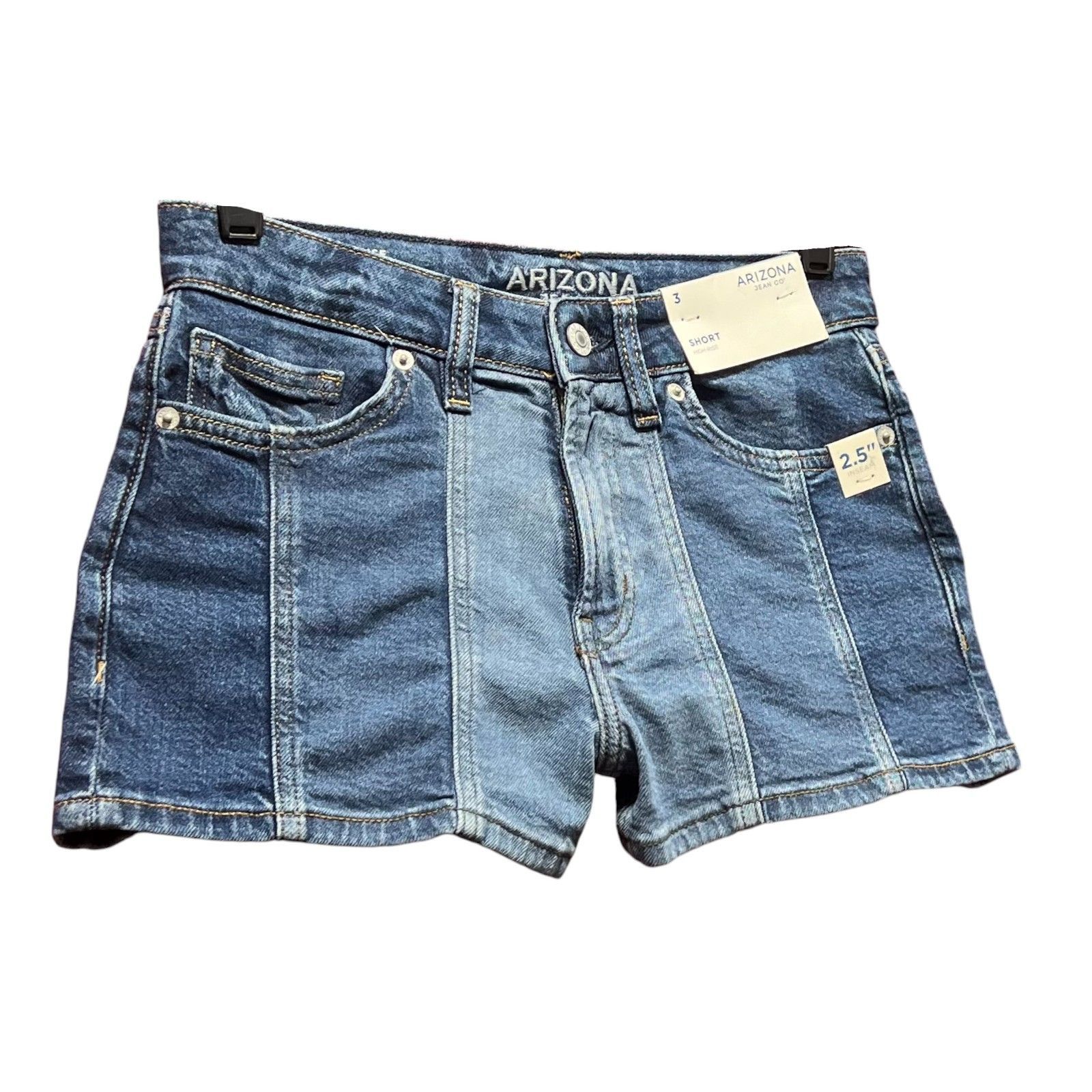 Arizona Jean Co. Arizona - Women's High Rise Denim Short - Juniors - Blue - 3 Size 28" / US 6 / IT 42 - 15 Thumbnail