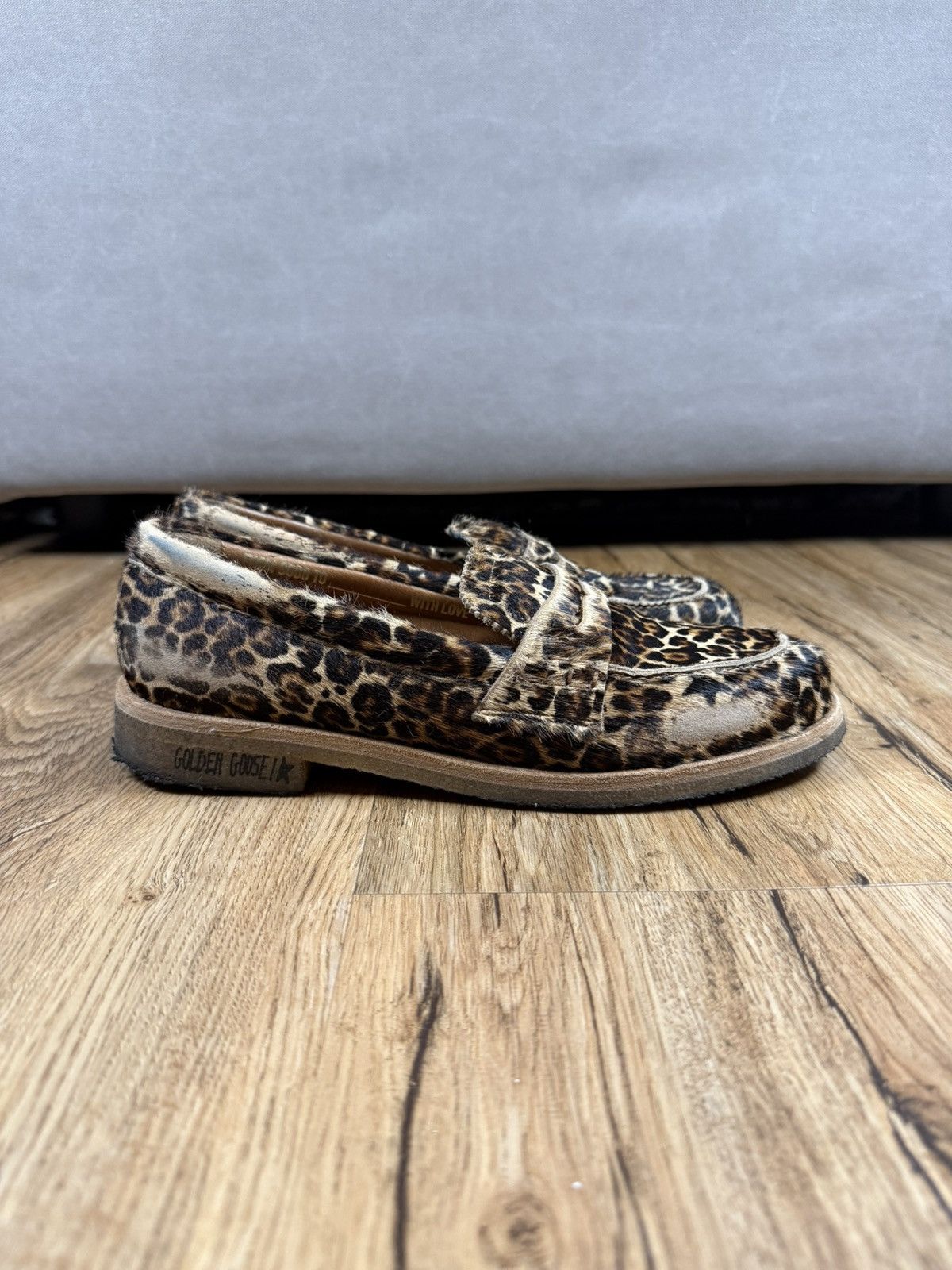 Golden Goose Jerry Mocassino Loafers – Leopard Pony Hair