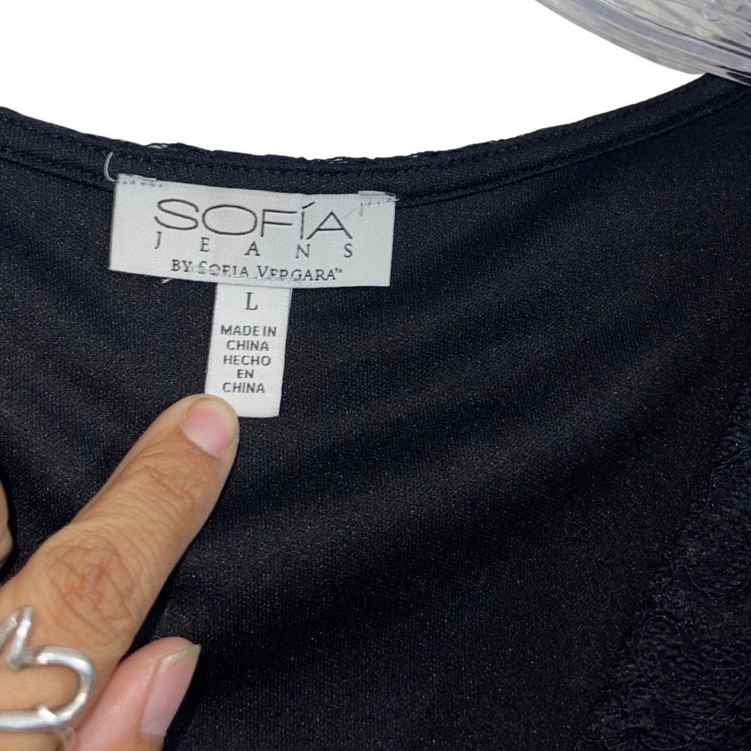 Other Sofia Jeans By Sofia Vergara Lace Bodysuit Blouson Sleeves L Size L / US 10 / IT 46 - 4 Thumbnail