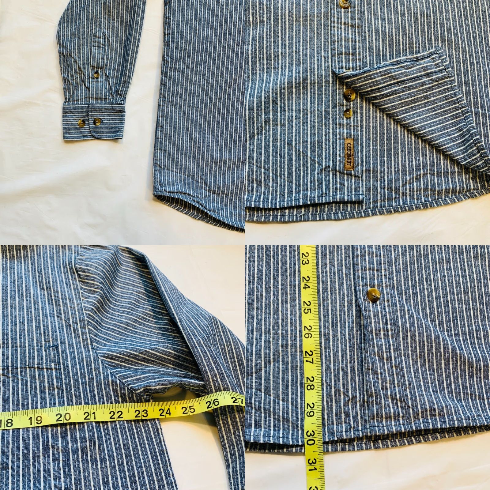 Denime CE Schmidt Workwear Denim Shirt Jacket Button Down Striped Cowboy Western L NWOT Mens Shirt Size US L / EU 52-54 / 3 - 8 Thumbnail