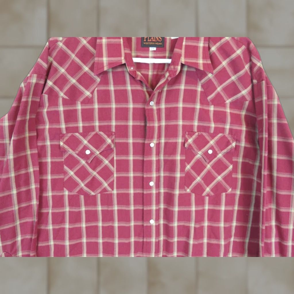 Greats VTG Great Plain 2X Big Man Western Ranch Pearl Snap Shirt Rockabilly Mens Multicolor Long Sleeve Snap Closure 1900-Current Western Theme Size US XXL / EU 58 / 5 - 1 Thumbnail