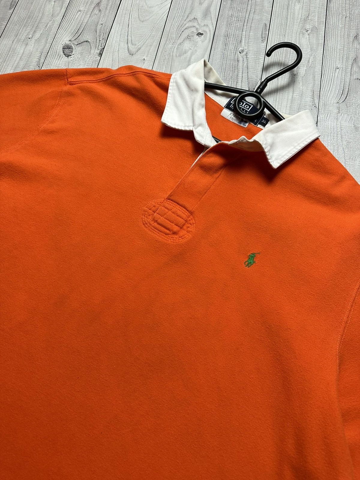 Polo Ralph Lauren × Vintage Vintage polo Ralph Lauren size L orange logo Size US XL / EU 56 / 4 - 3 Thumbnail