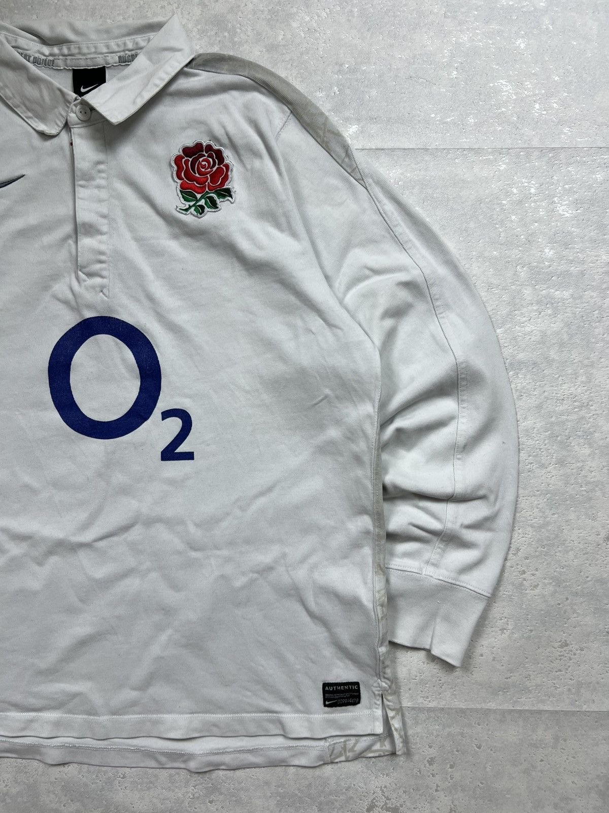 Nike 00s Nike England Swoosh Vintage Y2K Rugby Longsleeve Polo Size US L / EU 52-54 / 3 - 3 Thumbnail