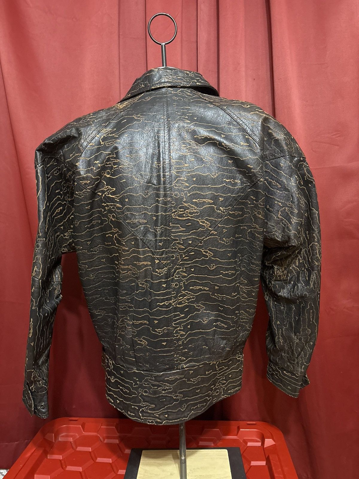 Vintage Vintage Animal Print Leather Jacket Tiger Stripe Snakeskin Size XS / US 0-2 / IT 36-38 - 4 Thumbnail