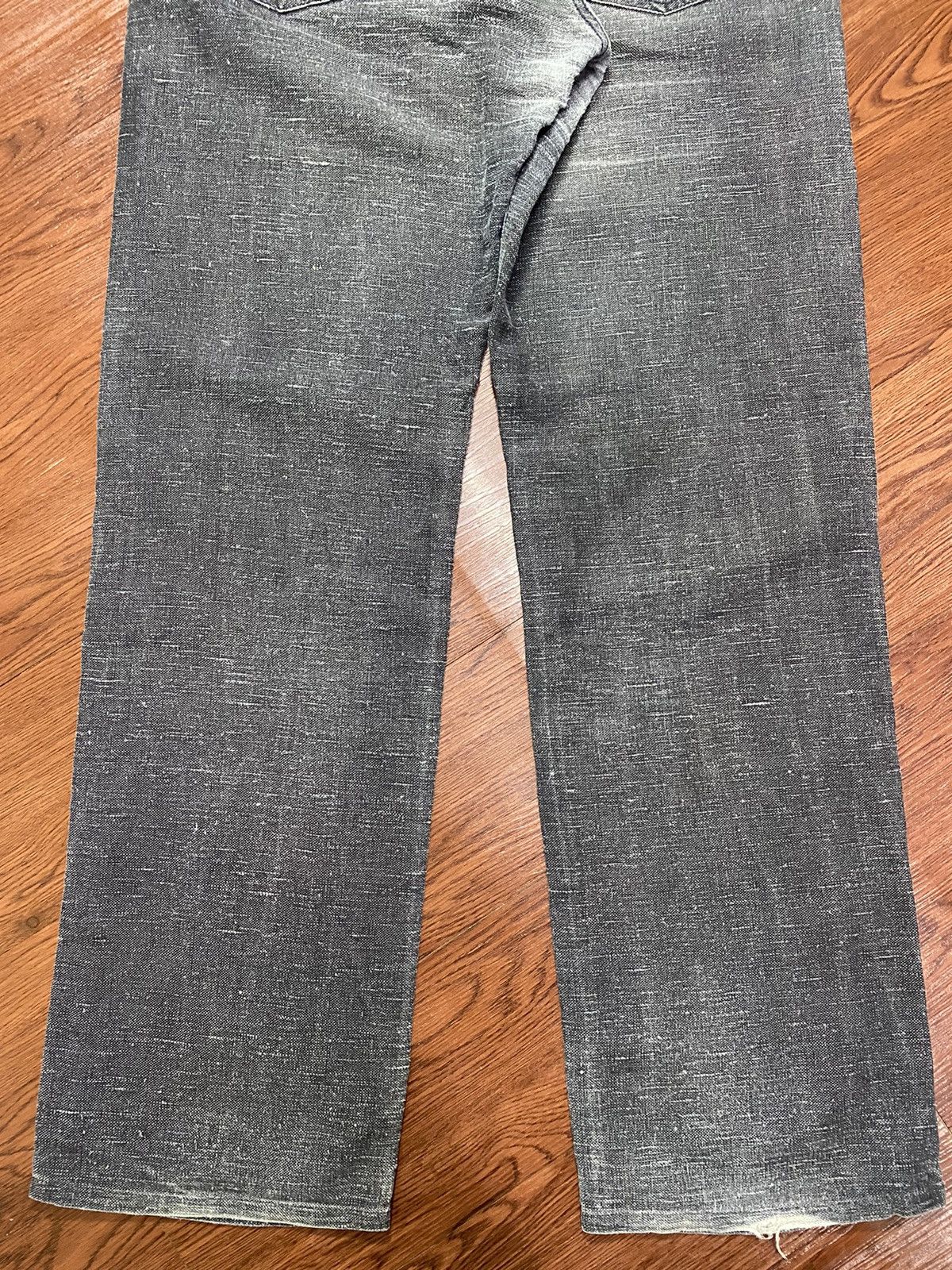 Other Vintage Japanese Brands Hemp Fabric Black Denim Baggy Pants Size US 34 / EU 50 - 6 Thumbnail